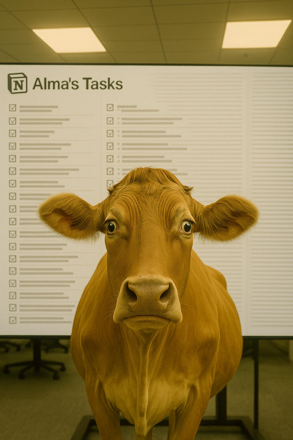 Hola, I'm Alma. The Cow Who Notices What You Don't Say.