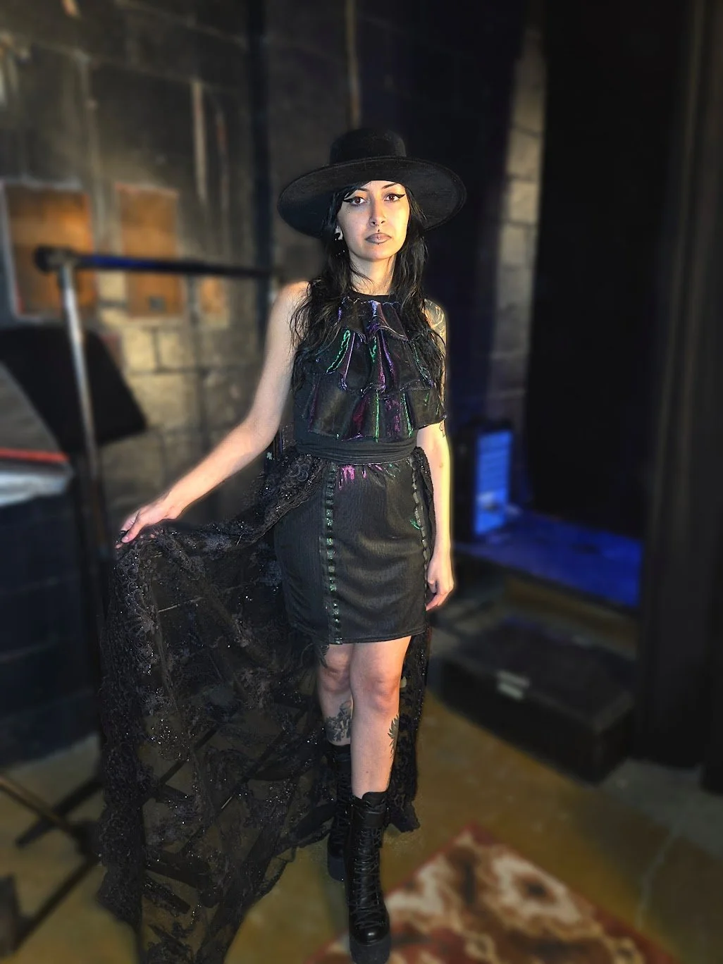 Digital Dusk Layered Skirt