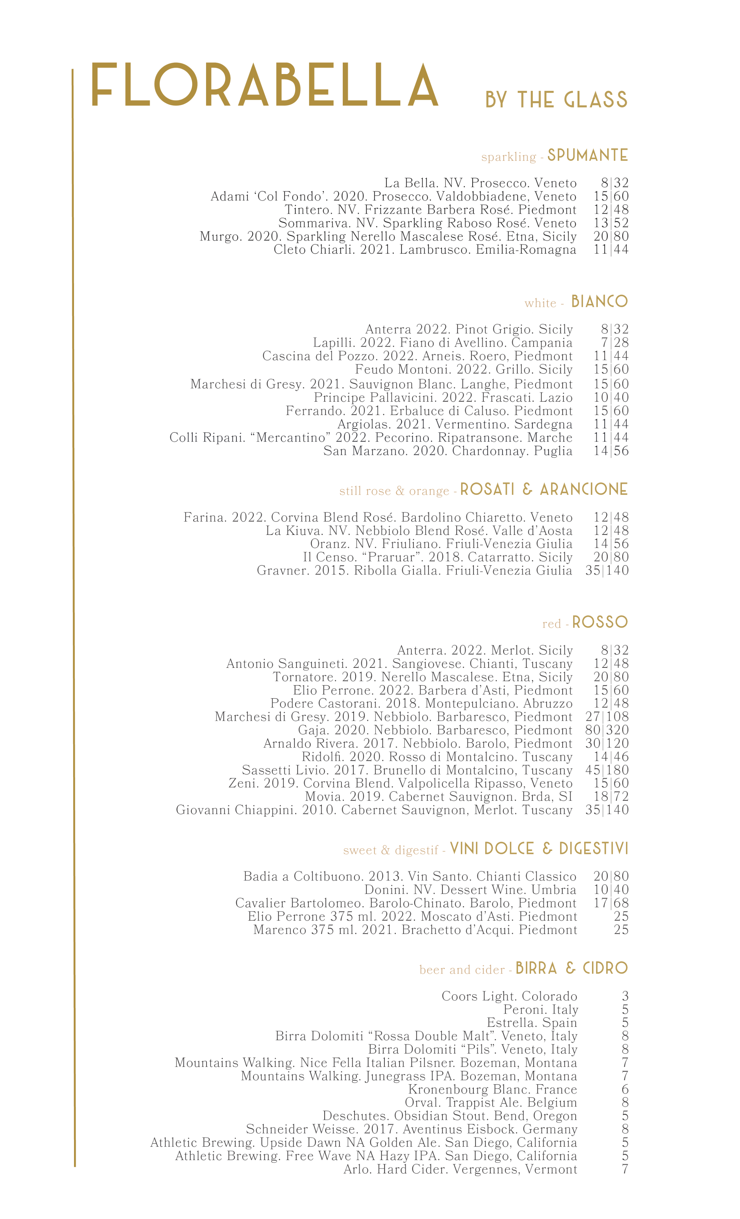 DINNER — FLORABELLA