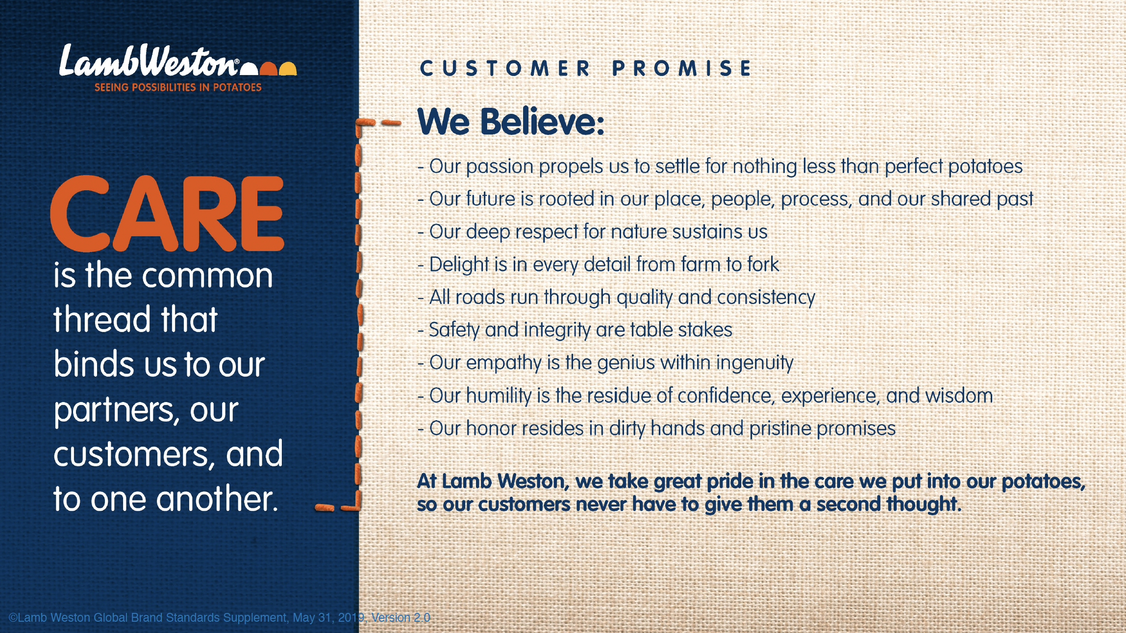 Customer Promise / Brand Credo - For Employee Training