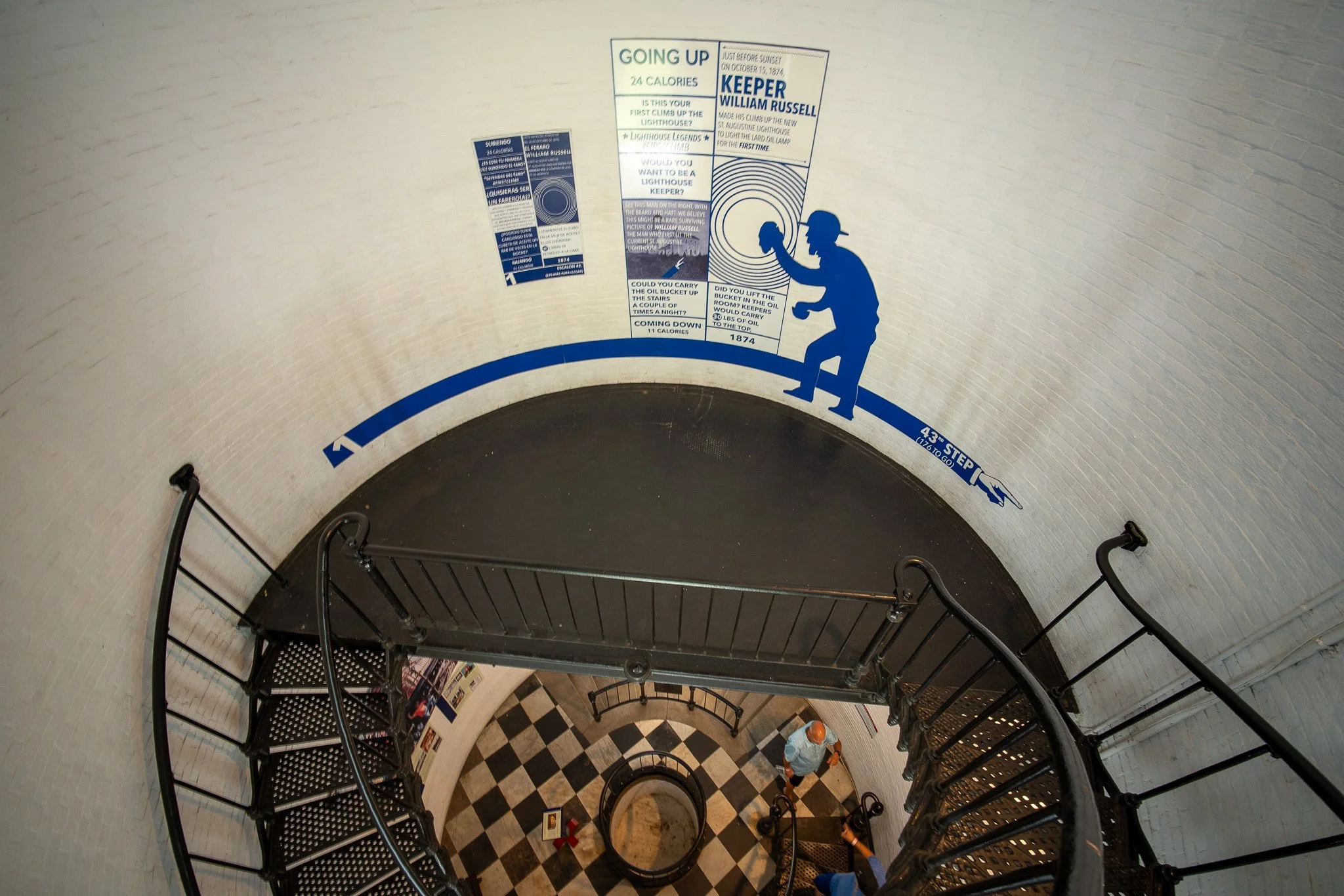 Saint Augustine Lighthouse Resting Platform and Signage