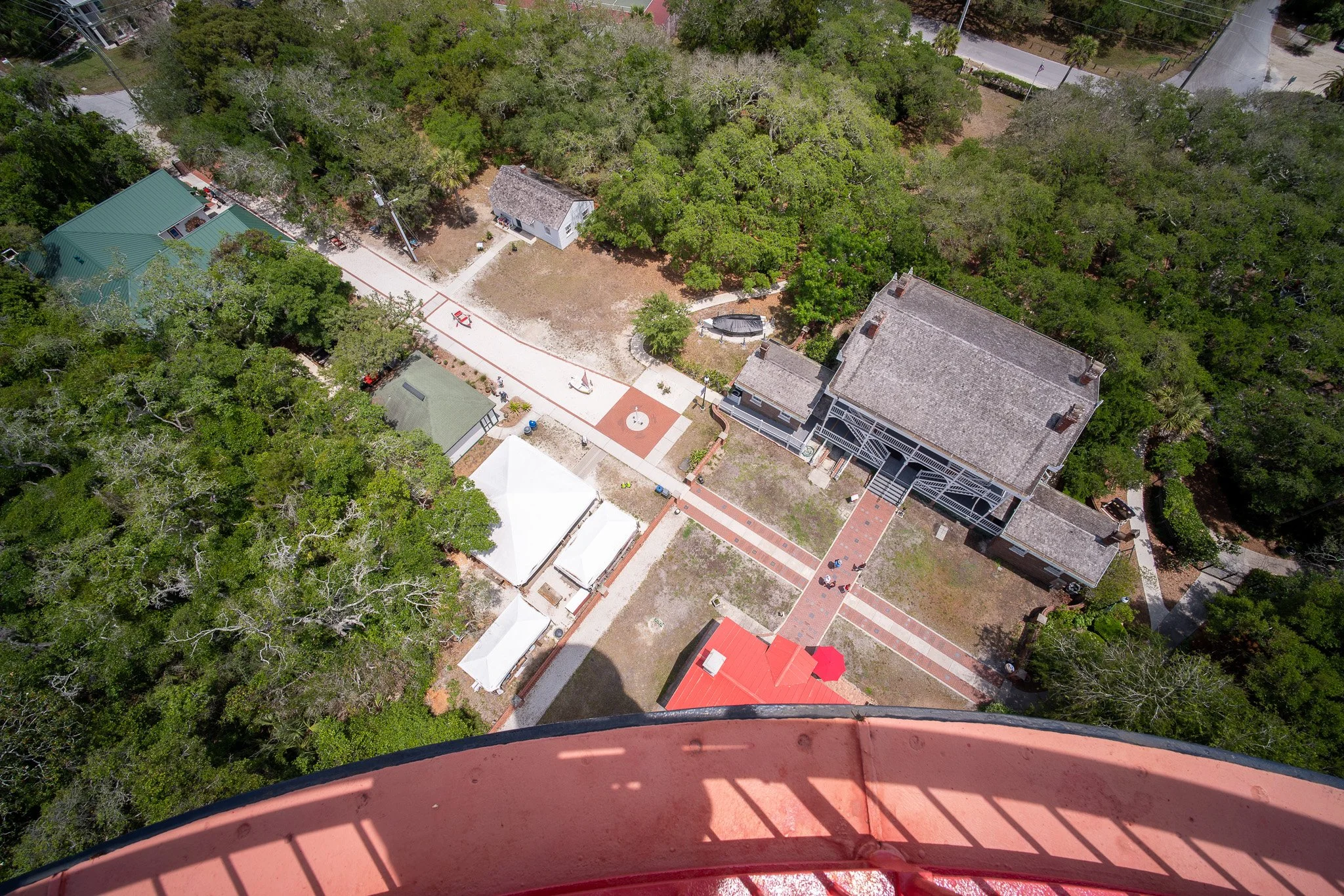 Saint Augustine Lighthouse View of the Grounds from the Top of the Lighthouse