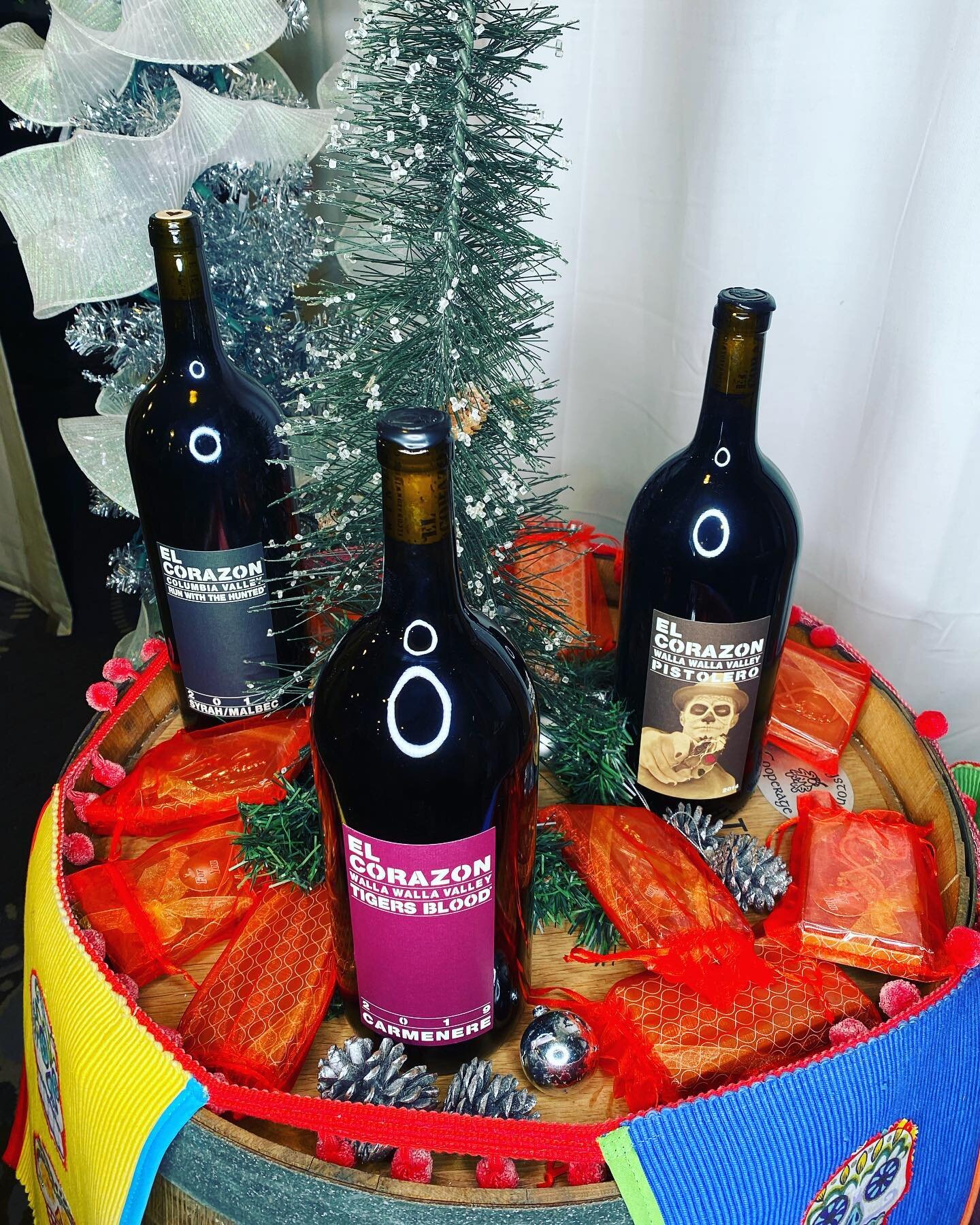 Tigers Blood, Run With the Hunted, and Pistolero magnums available for gifts, holiday parties or your cellar! Limited quantities, let us know if you want one held for pickup or shipped out!