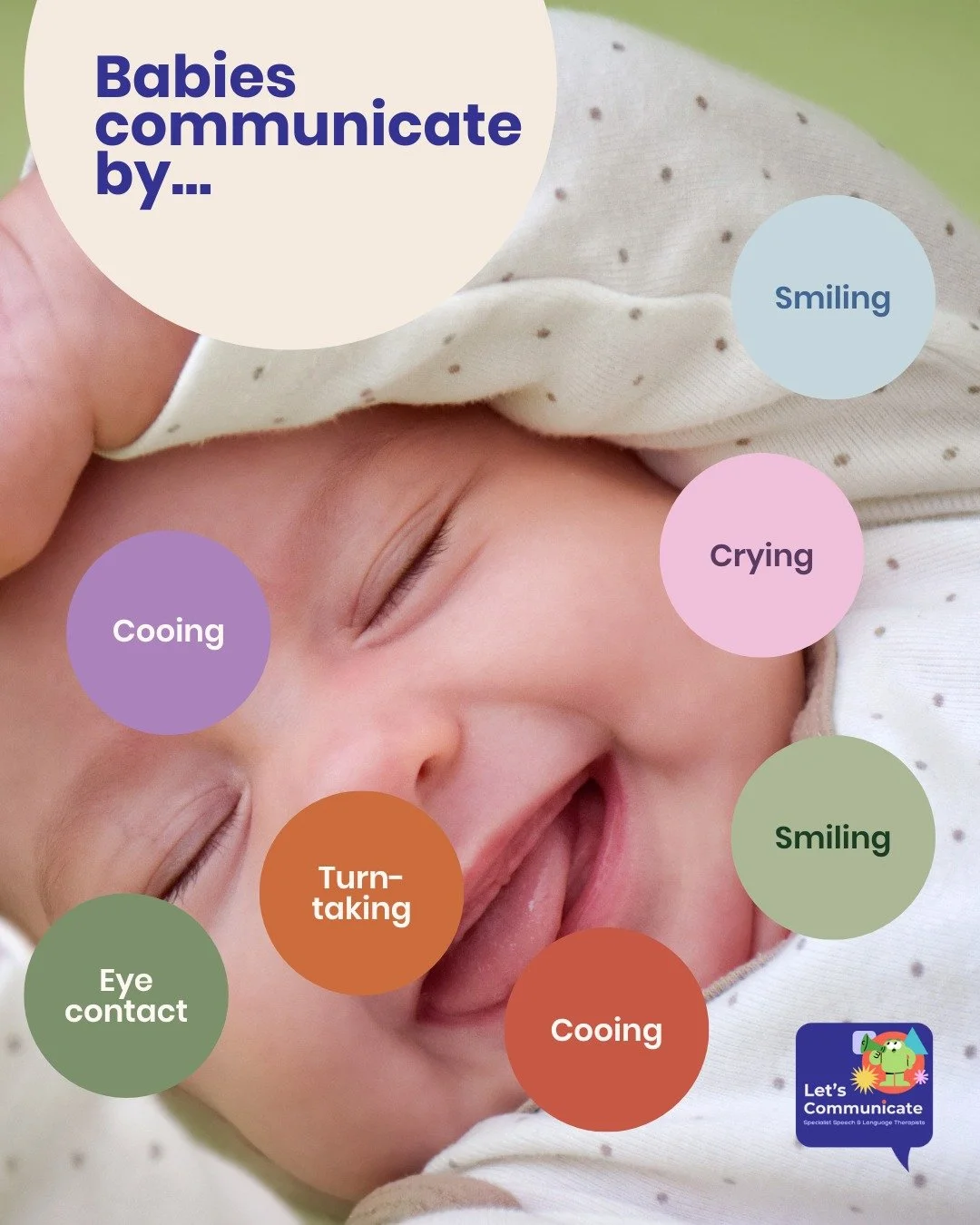 Did you know that babbling is one of the very first signs that a baby is learning how to communicate? 🗣️👶

Most babies start babbling around 6&ndash;10 months. Before this, they communicate through:
✨ Crying
✨ Facial expressions
✨ Eye contact
✨ Bod