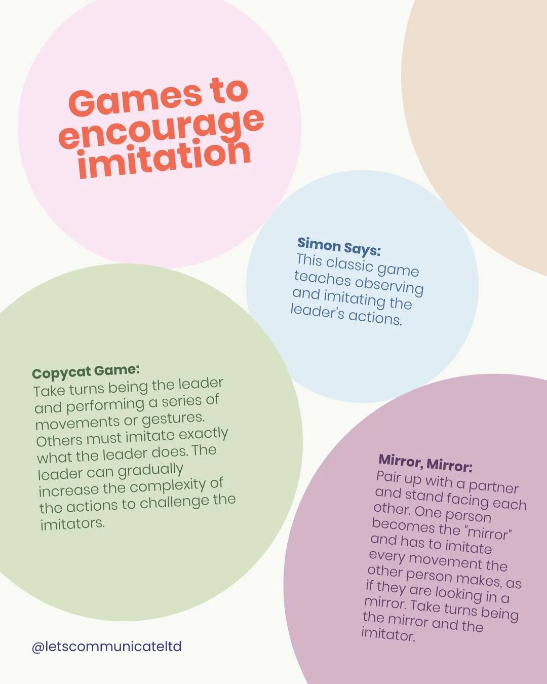 Imitation is one of the very first building blocks of communication. Before children use lots of words, they learn by copying actions, gestures, sounds, and simple words during play.

Working on imitation supports:
✨ Joint attention
✨ Early language 