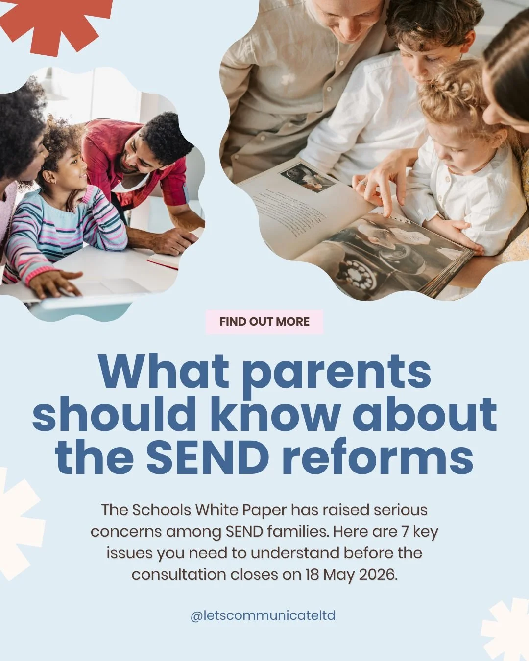 ⚠️ The Schools White Paper has raised serious concerns among SEND families. Swipe to see the 7 key issues every parent needs to understand before the consultation closes.

Nothing is law yet, but the consultation closes on 18 May 2026. Your voice cou