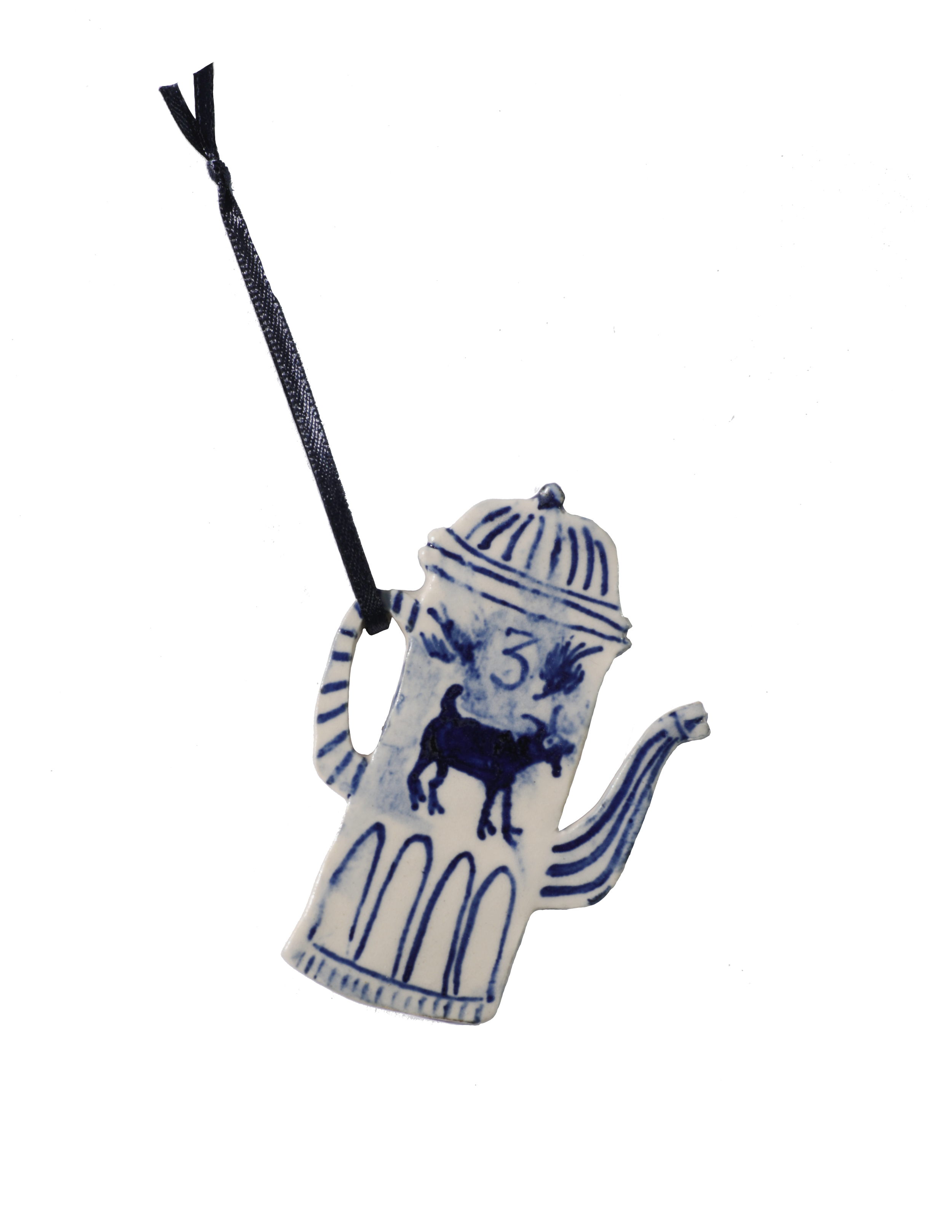 Folk Goat Teapot Ornament