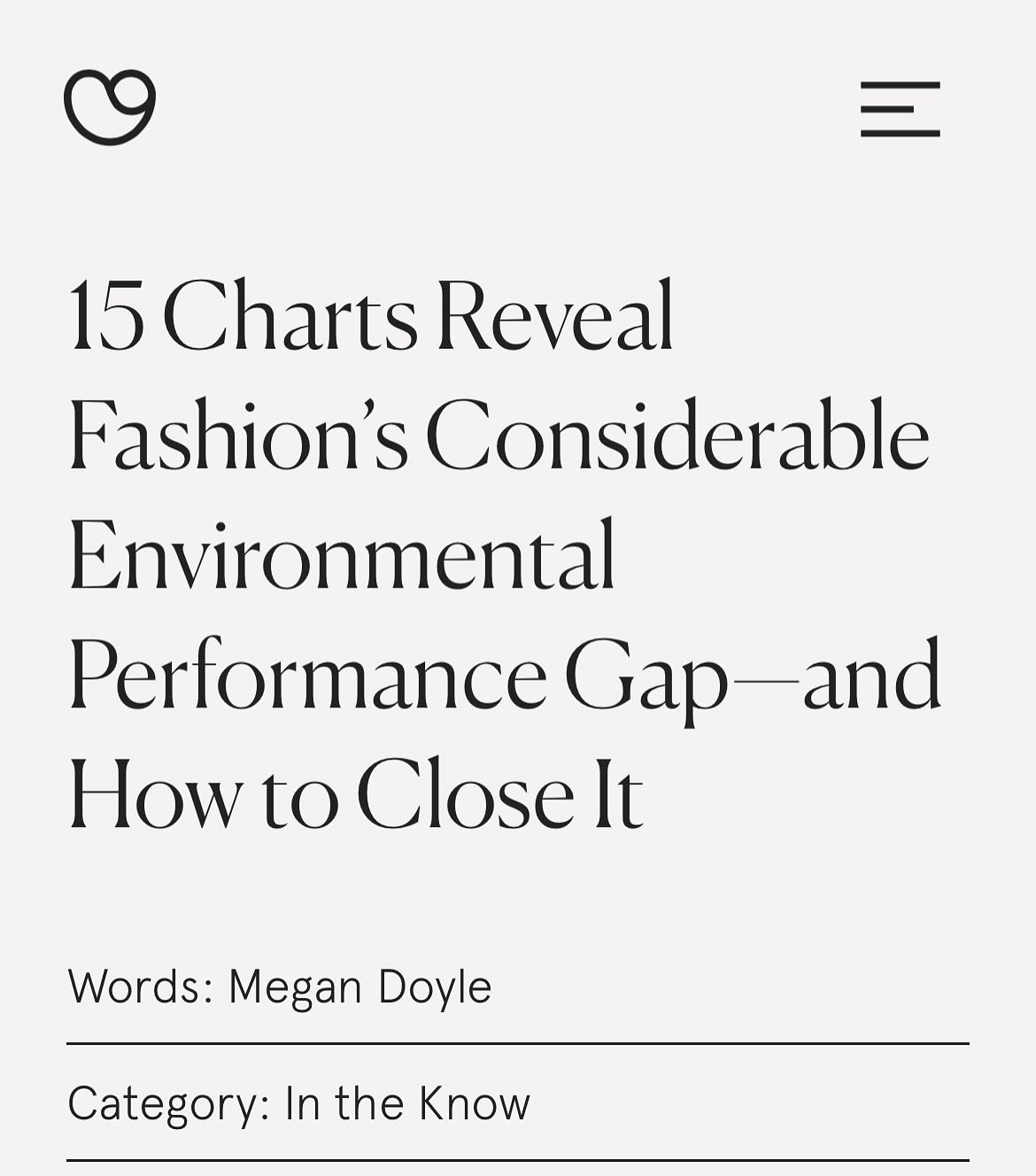 Forgot to share this last month! 🫣 My last column for @goodonyou_app was a big one - the Fashion Planet Benchmark Report that charts the industry&rsquo;s environmental progress across 15 charts. The results left a lot to be desired, showing fashion&
