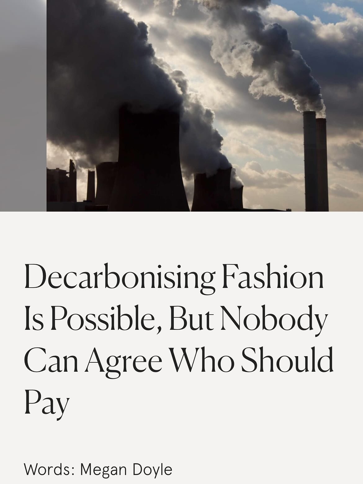 My latest for @goodonyou_app is out today! Unpicking the tricky topic of reducing fashion&rsquo;s carbon emissions - I could have written 10,000 words on this complex and fascinating subject but kept it to around 2,000 for everyone&rsquo;s sake. 

Fo