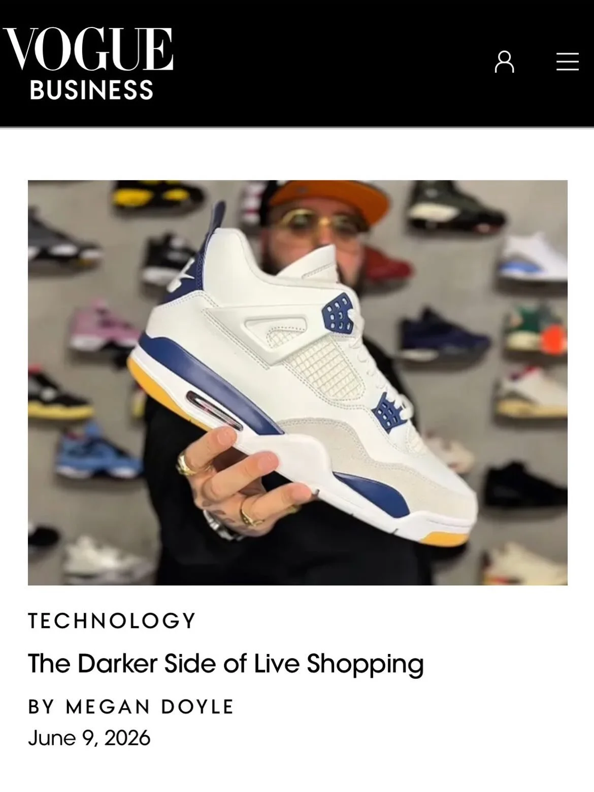 My latest for @voguebusiness explores the wild world of live stream shopping, which is a rapidly growing way to buy and sell clothes, bags and collectibles in the US, UK and Europe. Streaming platforms like Whatnot and Tilt use intense, quick-fire au