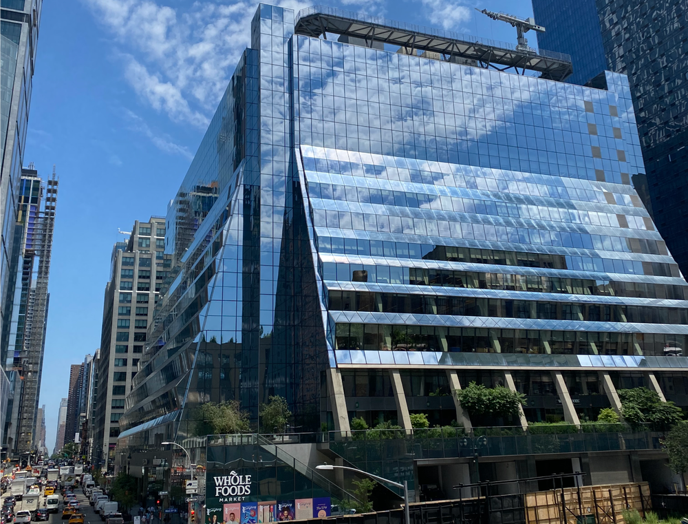 Five Manhattan West with its new glass facade. Originally built in 1969.&lt;em&gt;View from New York’s High Line&lt;/em&gt;