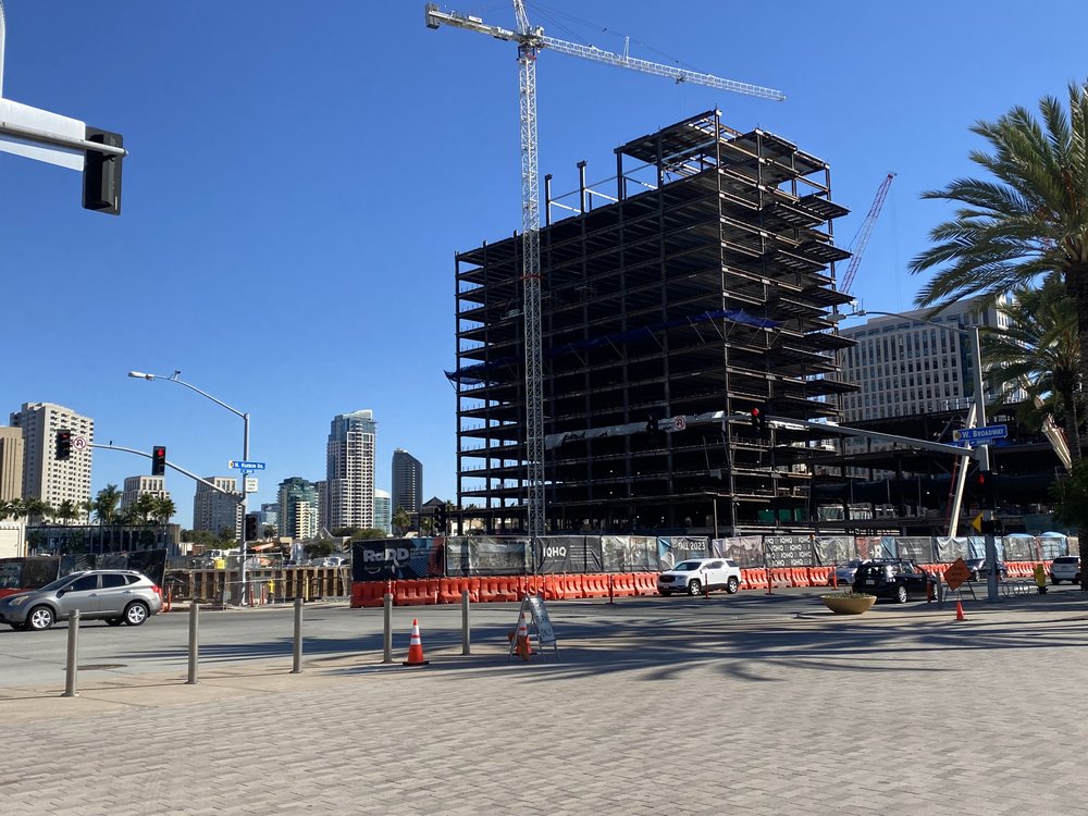 View of construction from the San Diego waterfront