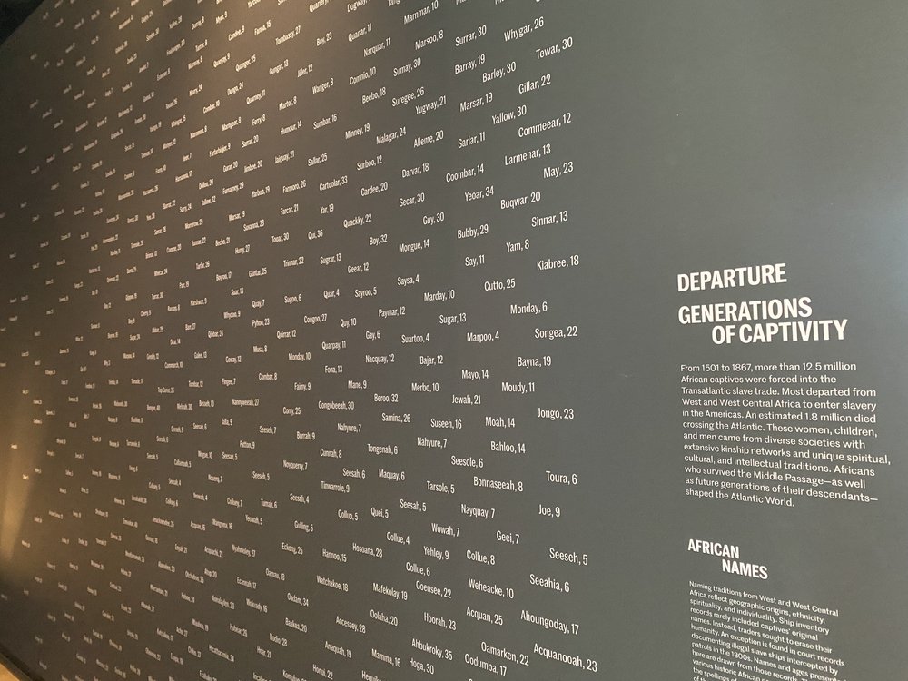 &lt;em&gt;Displayed are the names and ages of captive African men, women and children.&lt;/em&gt;