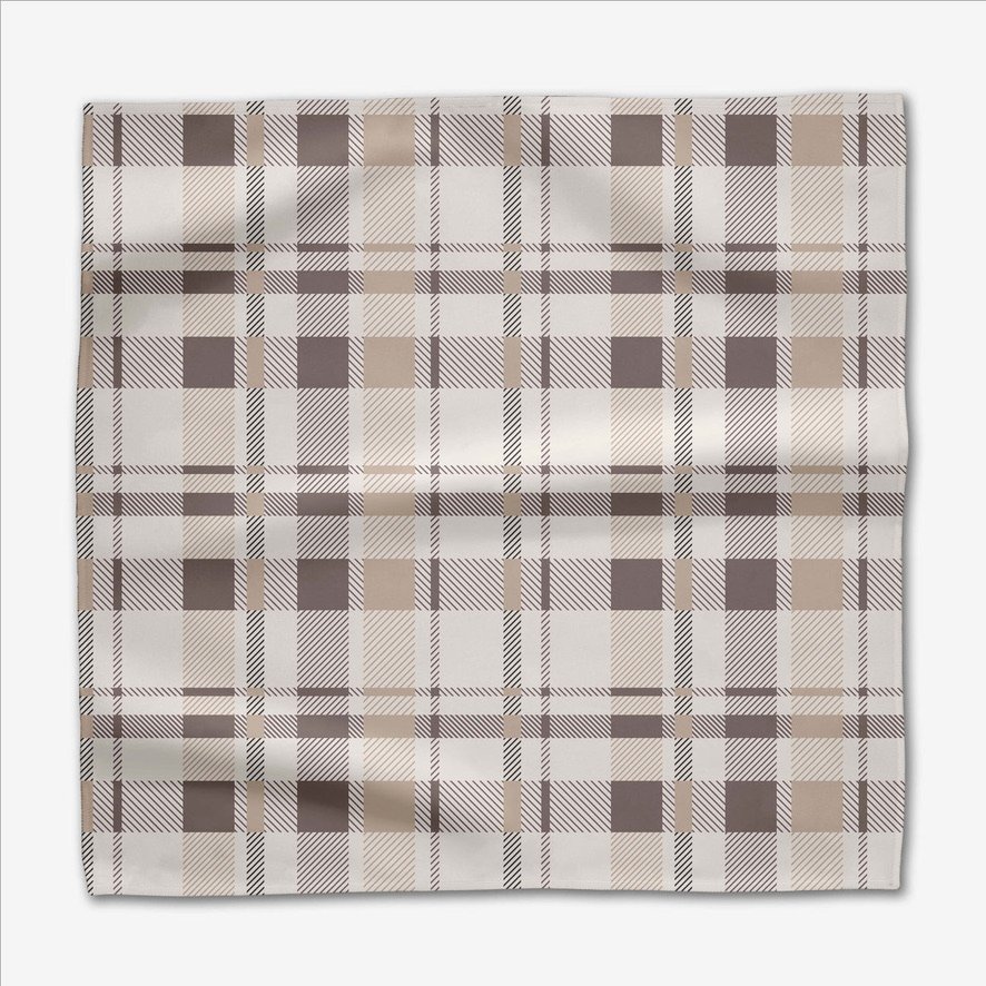 Geometry House dinner napkin with perfectly plaid pattern