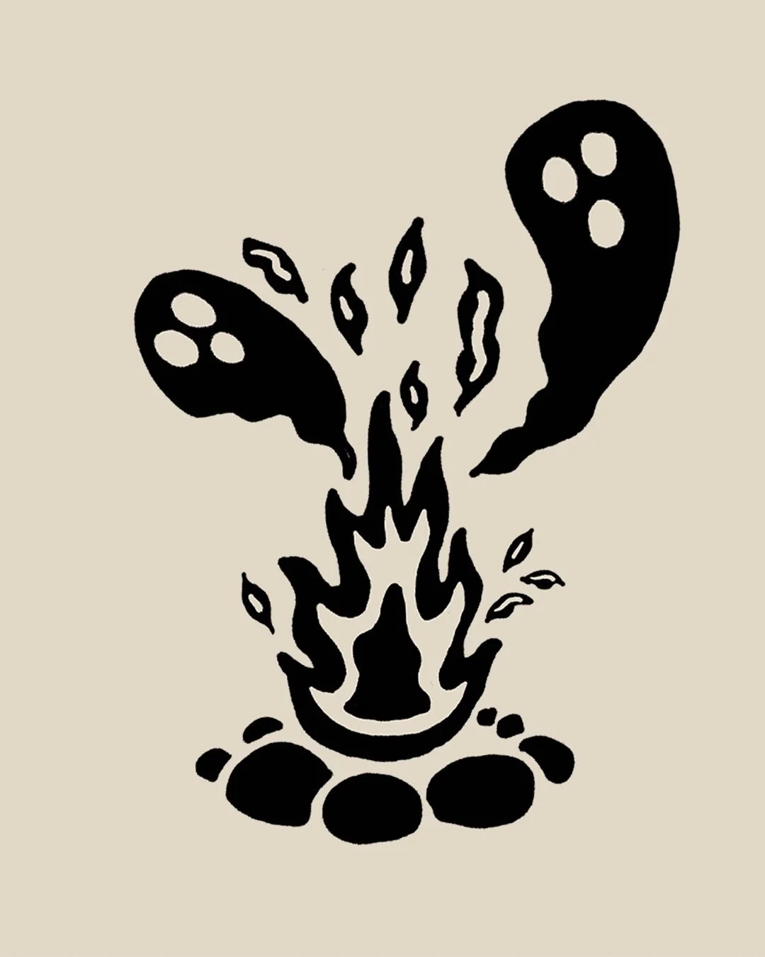 Let&rsquo;s sit outside and tell ghost stories 🔥👻

#illustration #illustrator #illustrations #illustrationartist #camp #outsideart #ghost #surfacedesign #surfacedesigner