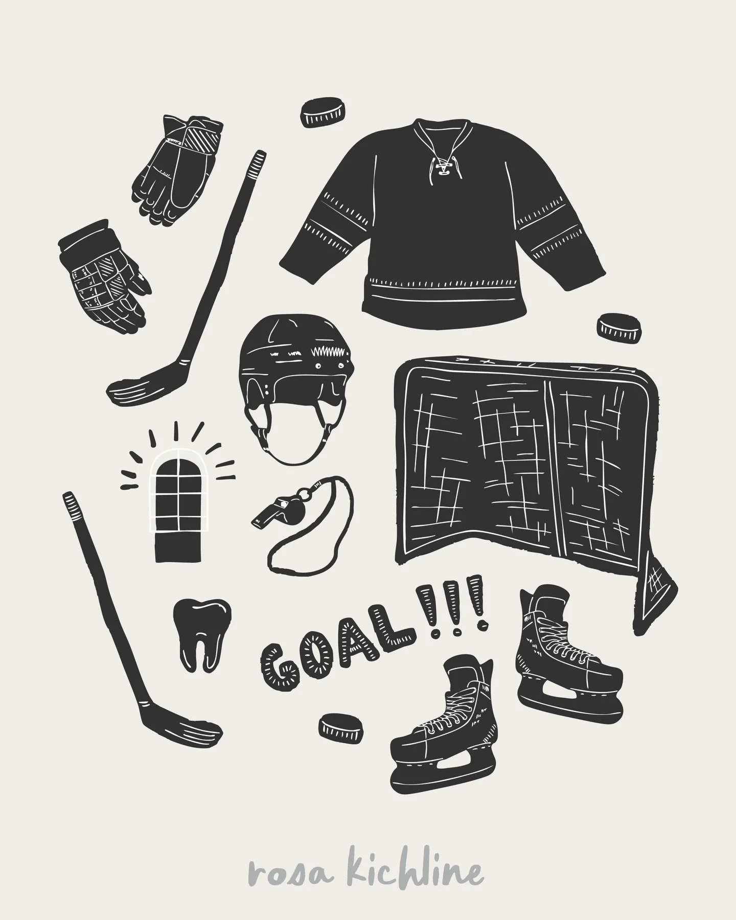 Hockey illustrations &amp; patterns 🏒

Less than a month till playoff hockey starts and my @penguins are 2nd in the metropolitan division! I&rsquo;ve been a D- fan all season, but better late than never&hellip;.LGP!

#illustration #illustrator #patt