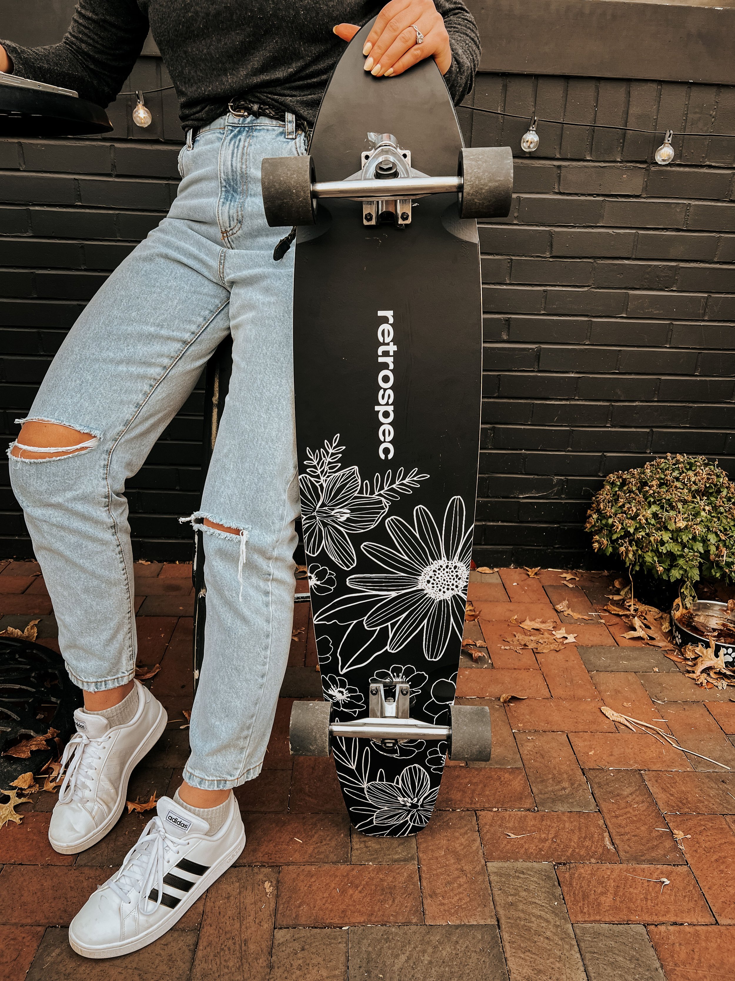 Boho Florals Retropec Zed longboard design