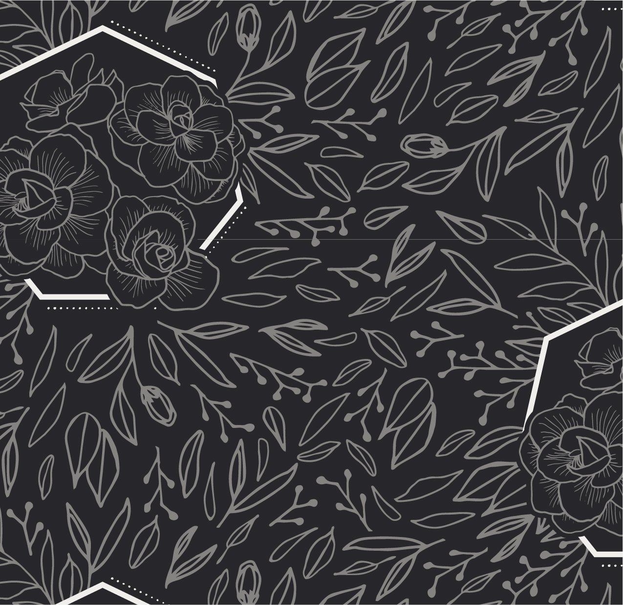 Black and white botanical artwork