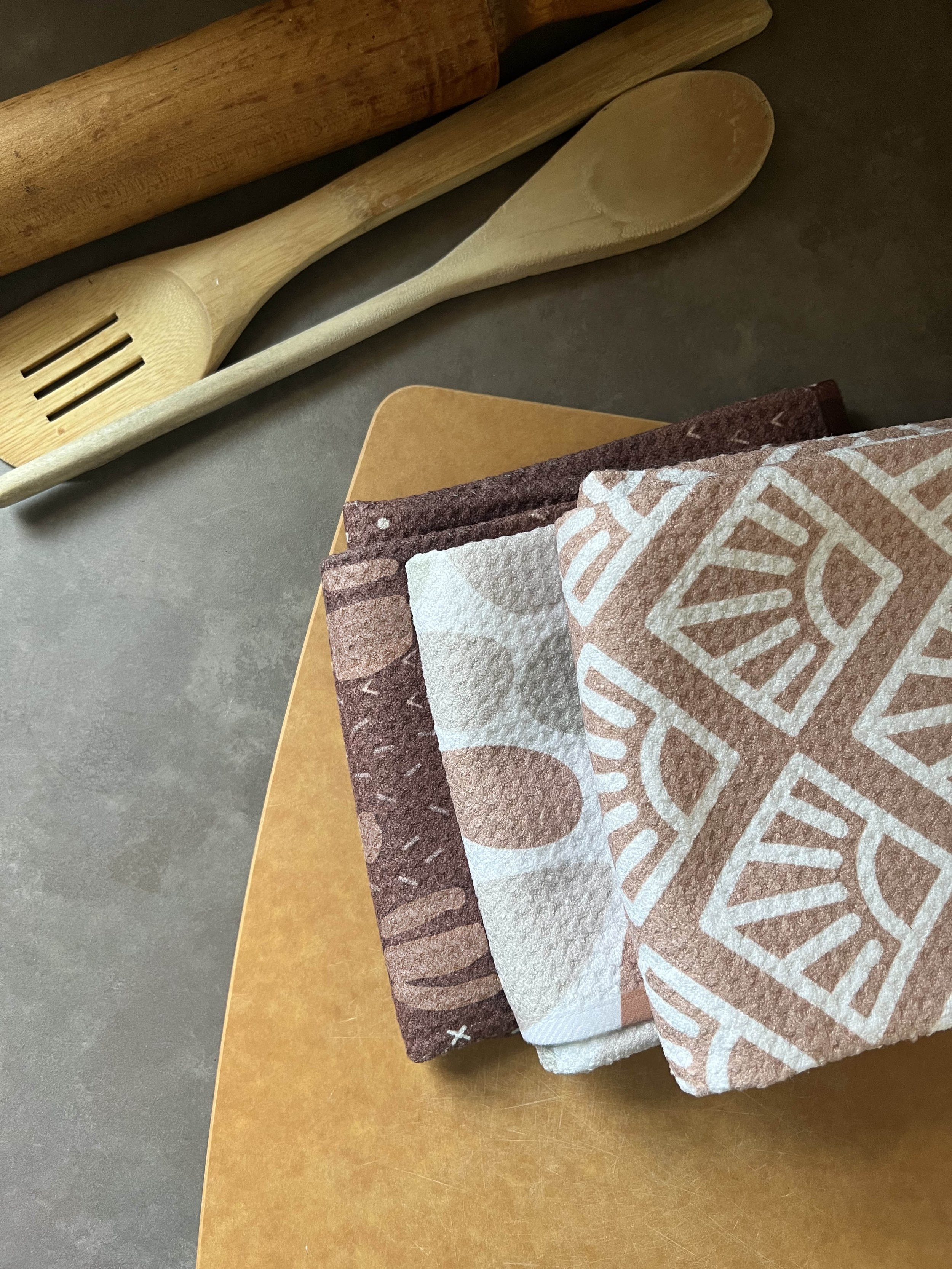 Desert Geometry House tea towels