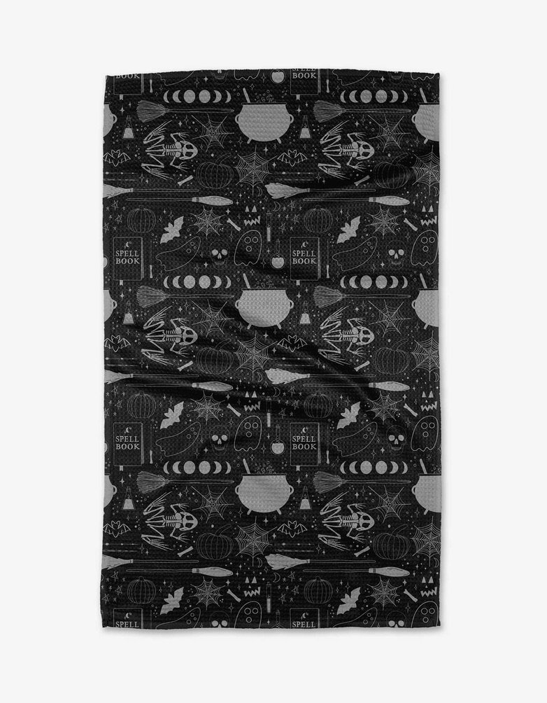 Geometry House Halloween pattern design tea towel