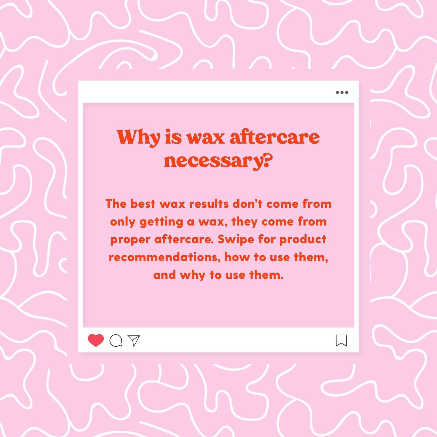 Not seeing results? Lack of aftercare is probably why! Save this post and read up on what you should be using to maintain healthy skin after a wax ✨