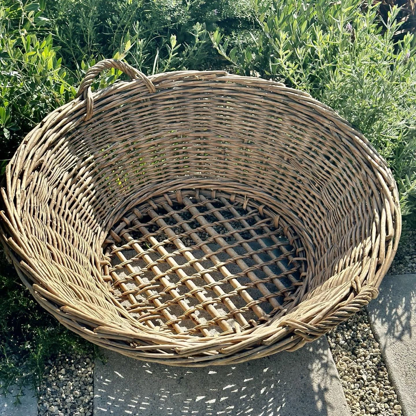 French find...large oversized basket #france #baskets #interiordesign #decor #collections #antiques #interior styling  Available now. DM for details
