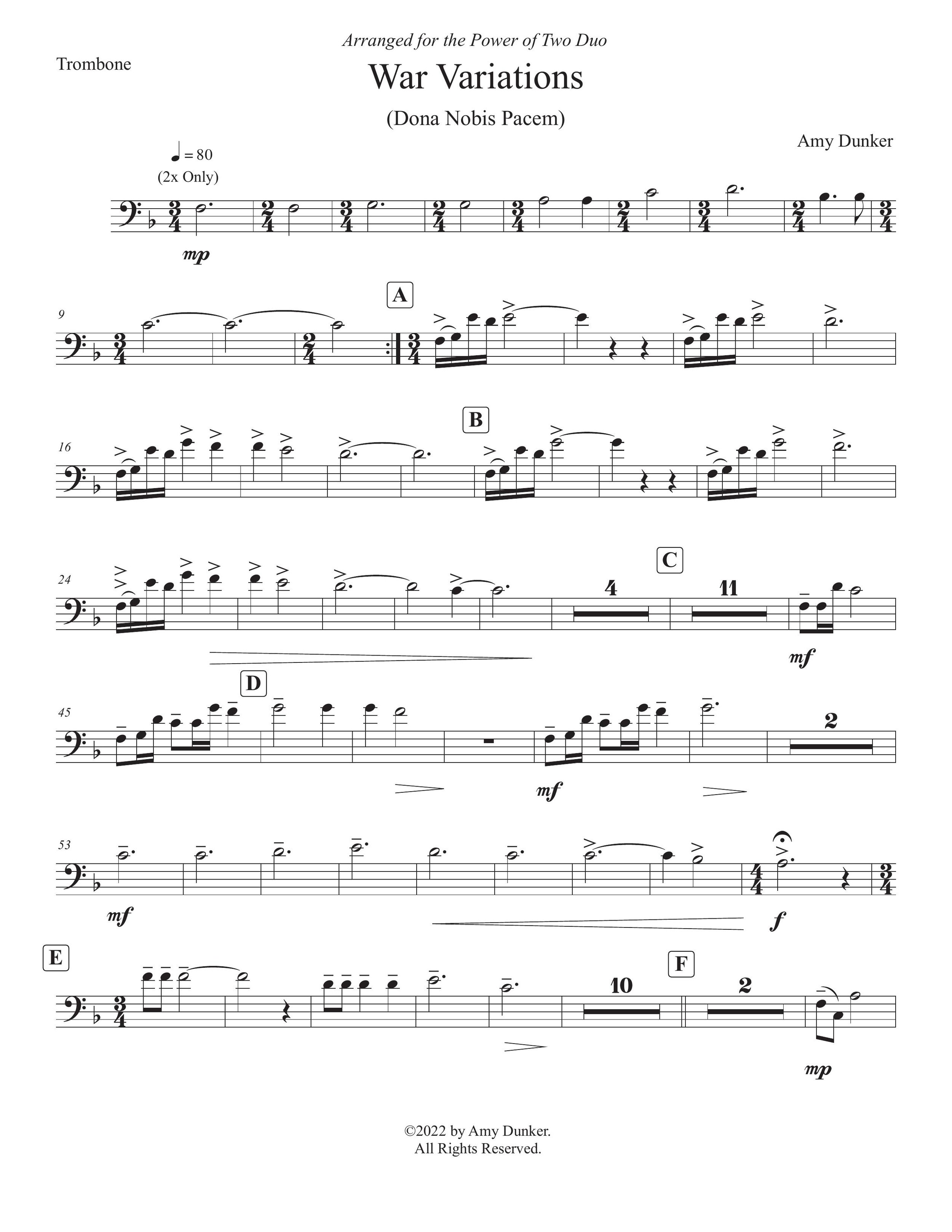 War Variations (Dona Nobis Pacem) — Batuta Press