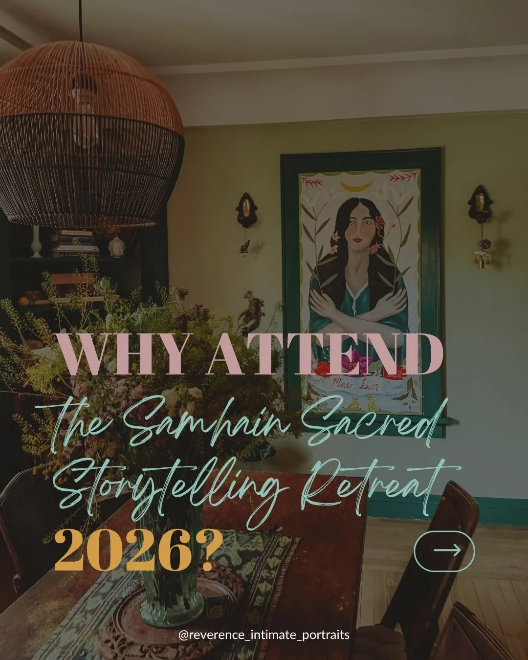 Why should you spend your Halloween weekend with @mariethegoodwitch and I at the gorgeous @motherlion_bayview? 
✨ A little magic, just for you: This retreat is for folks that want to recover their spark and who long to engage in sacred storytelling &