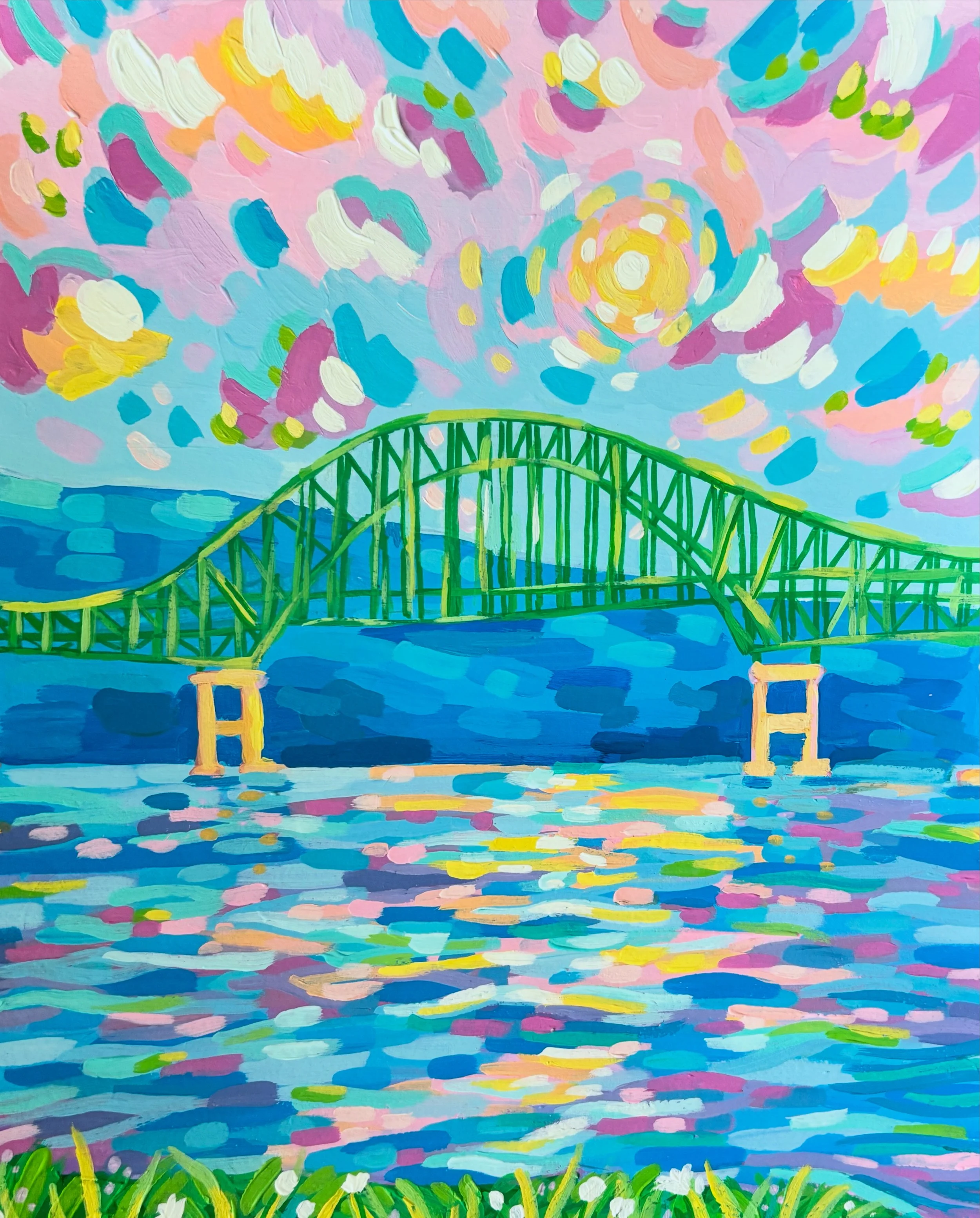 Seal Island (2025). Acrylic on paper, 11x14".