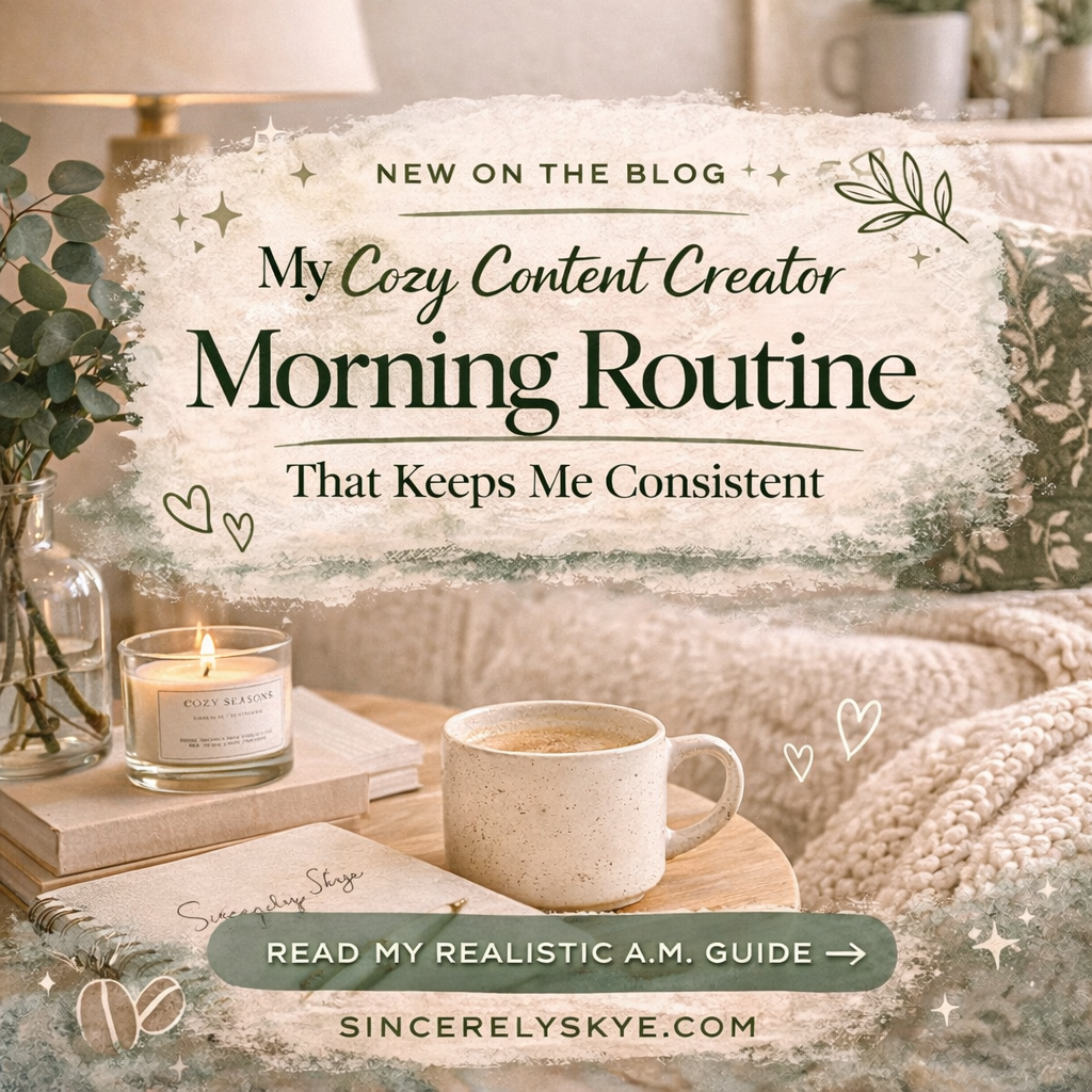 ✨ My Cozy Content Creator Morning Routine (That Keeps Me Consistent)
