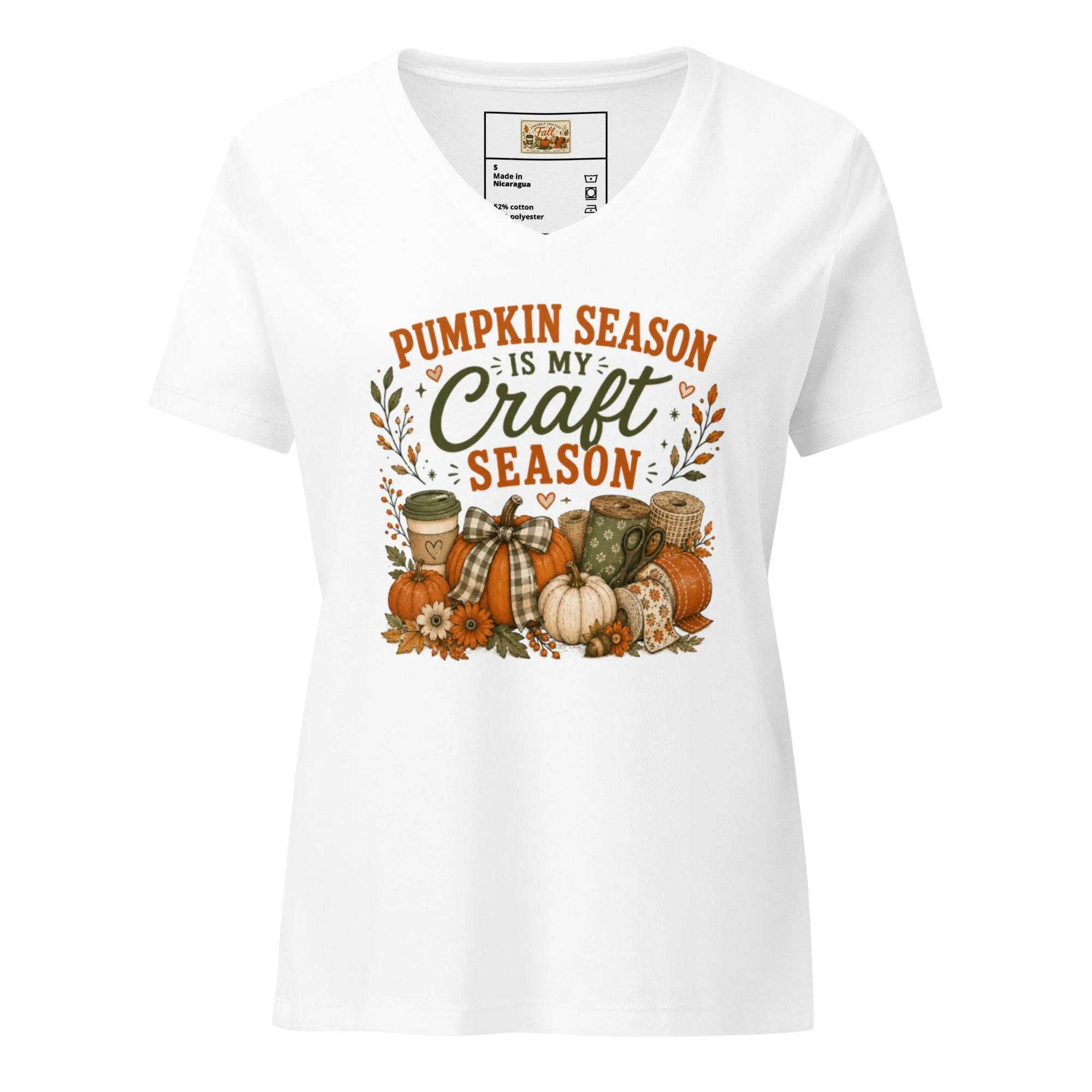 Pumpkin Season is my Craft Season Tee V Neck