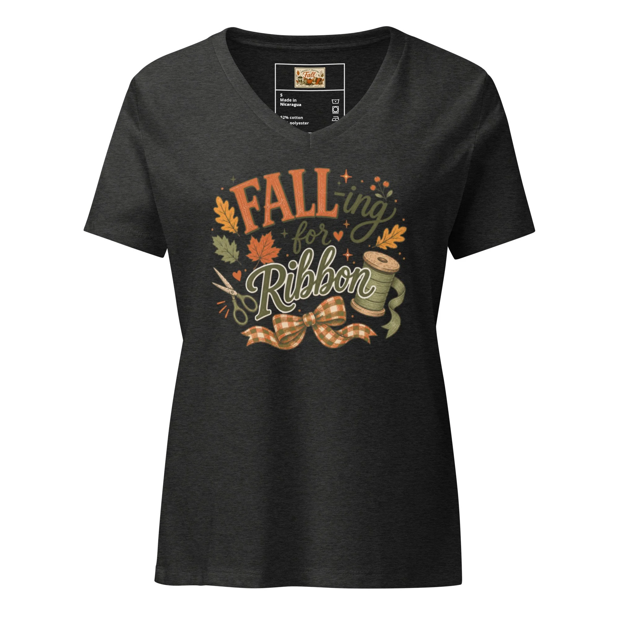 FALL-ing For Ribbon | Women's Cotton V-Neck