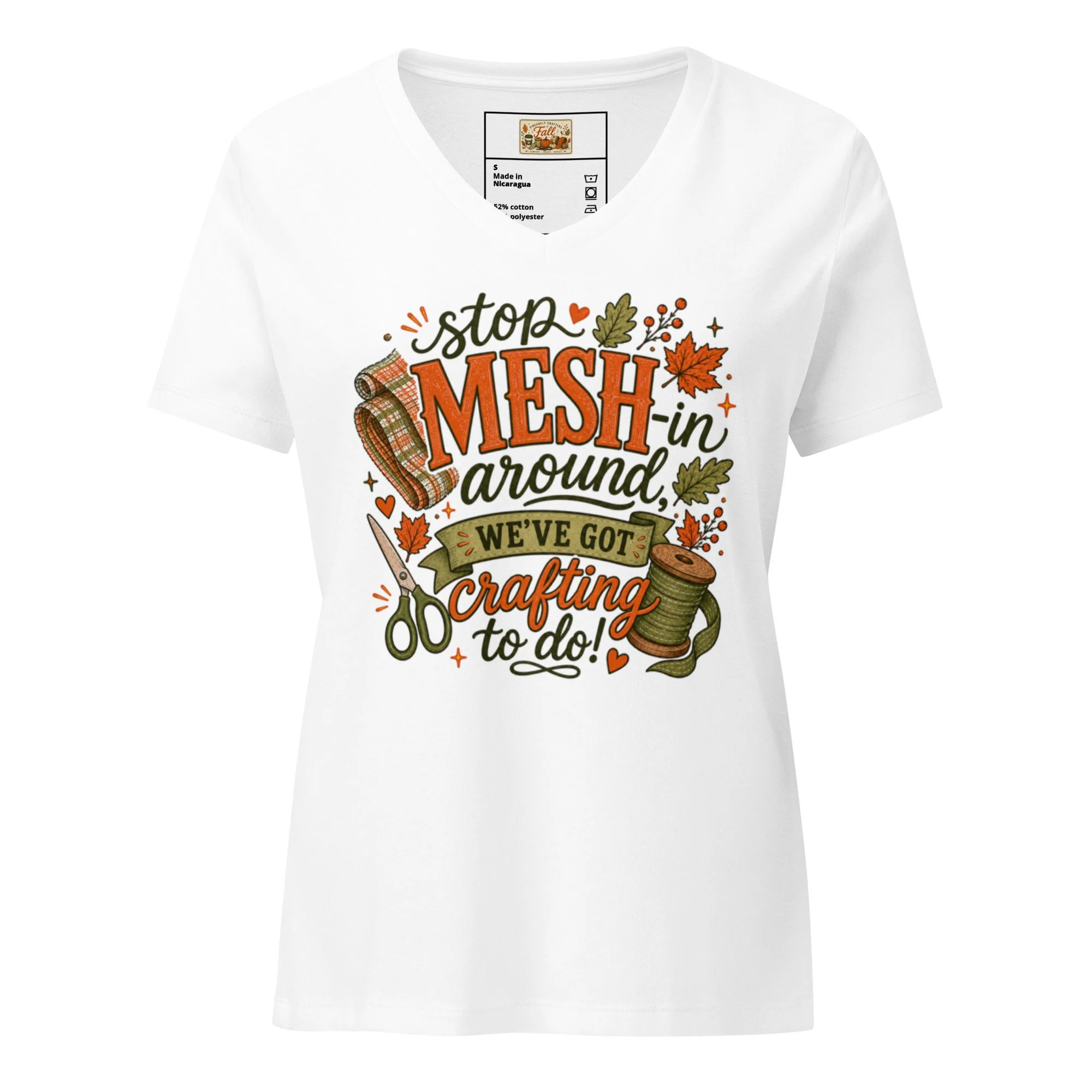 Stop MESH-in Around, We've Got Crafting To Do! | Women's Cotton V-Neck