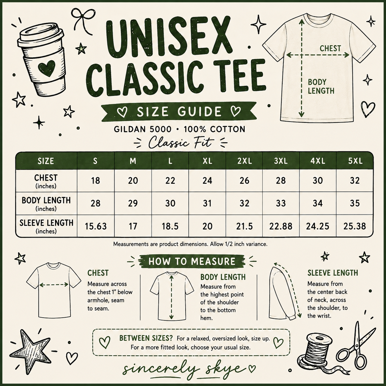 Unisex Classic Tee | Gildan 5000 Sizing Guide.png