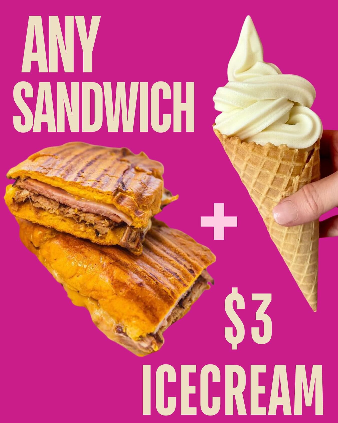 NEW COMBO!!

Buy any sandwich and get a soft serve ice cream cone for only $3!!

Only available during the weekends 🍦

#savannaheatz #savannaheats #savannahcoffee #savannahbreakfast #savannahlunch #savannahga #visitsavannah #whattodinsavannah #where