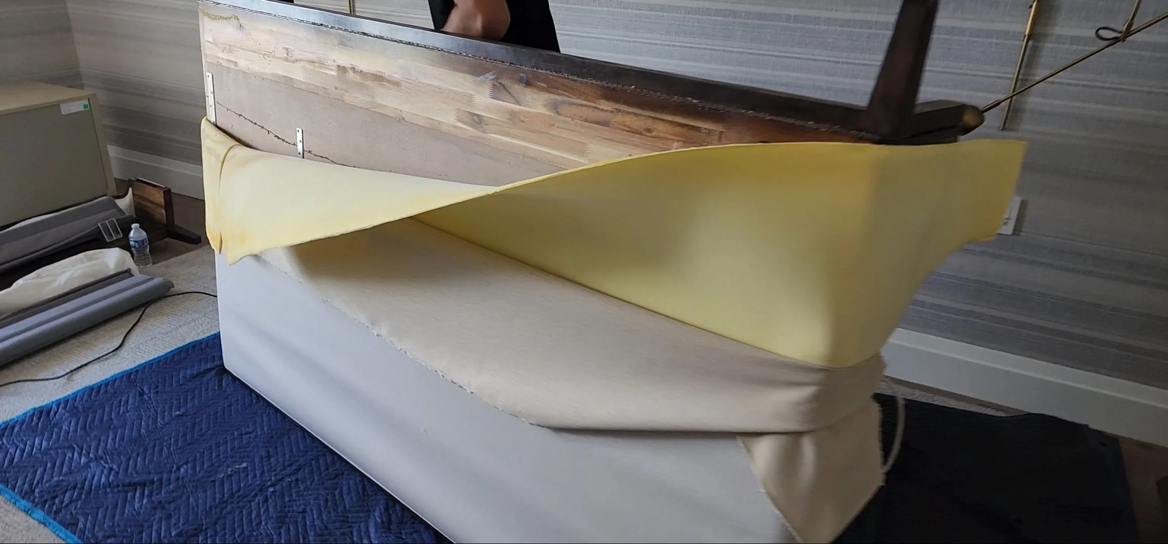 Custom bedroom furniture installation in a Miami condo