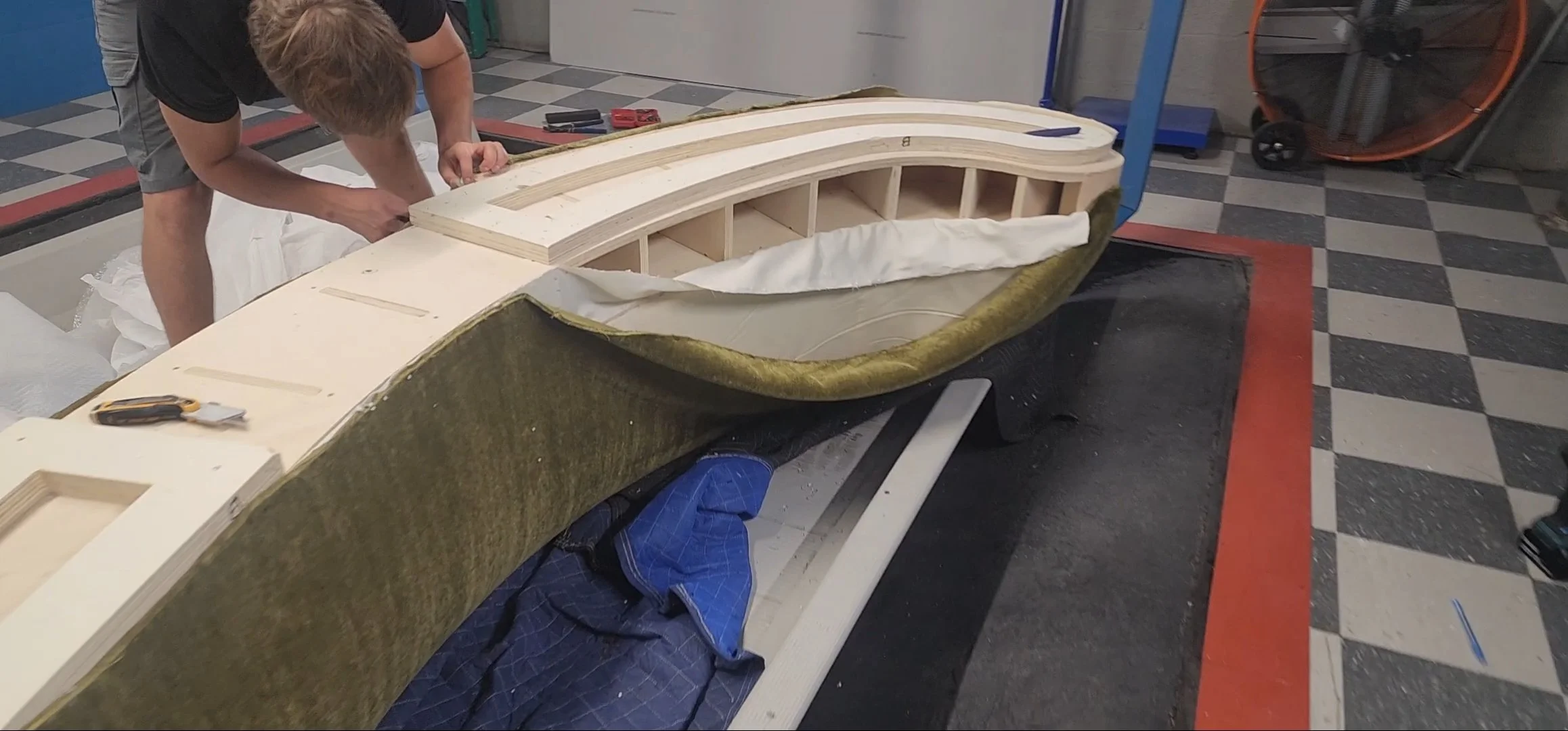 $80,000 custom designer sofa professionally disassembled inside luxury residence