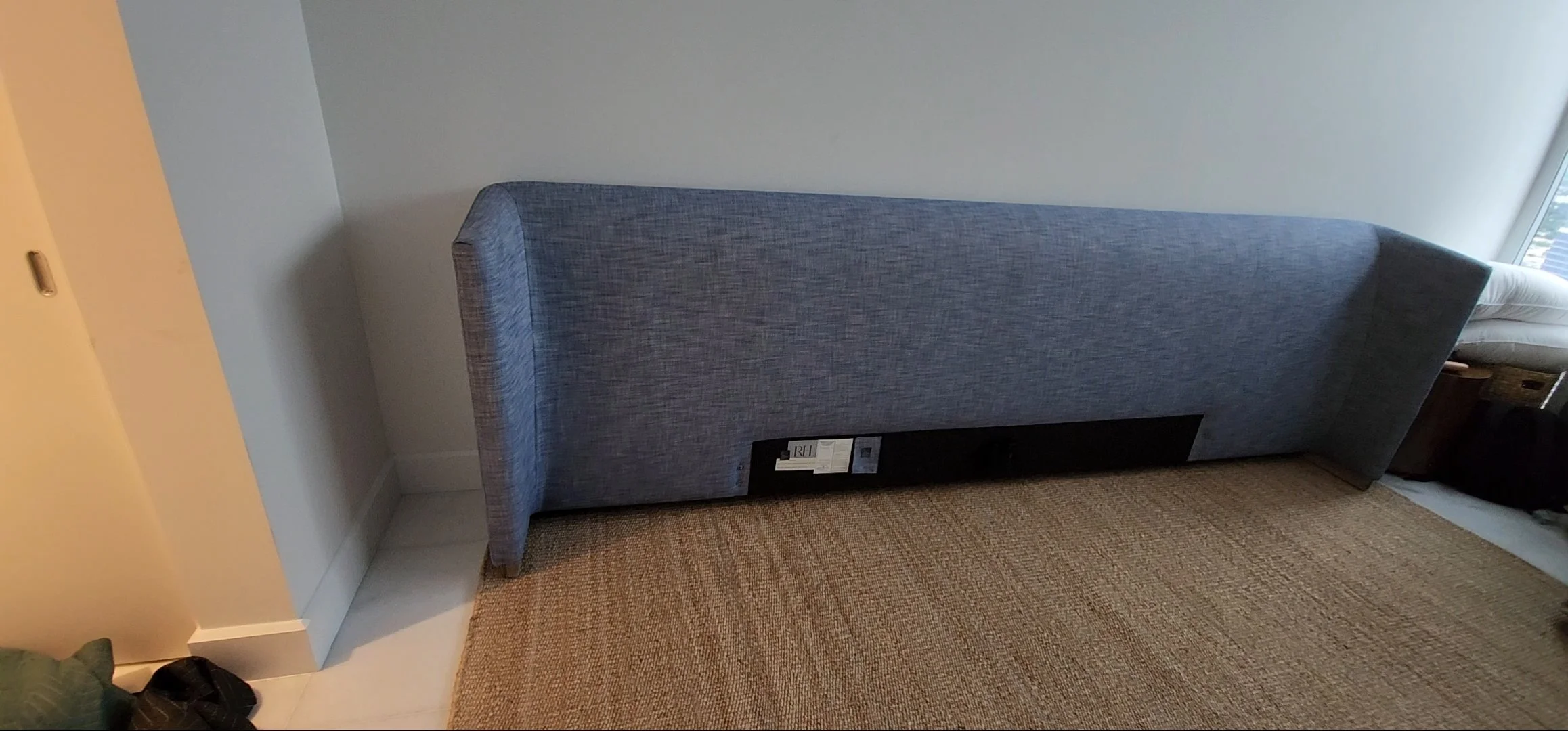 High-end Restoration Hardware headboard delivery and setup in Miami