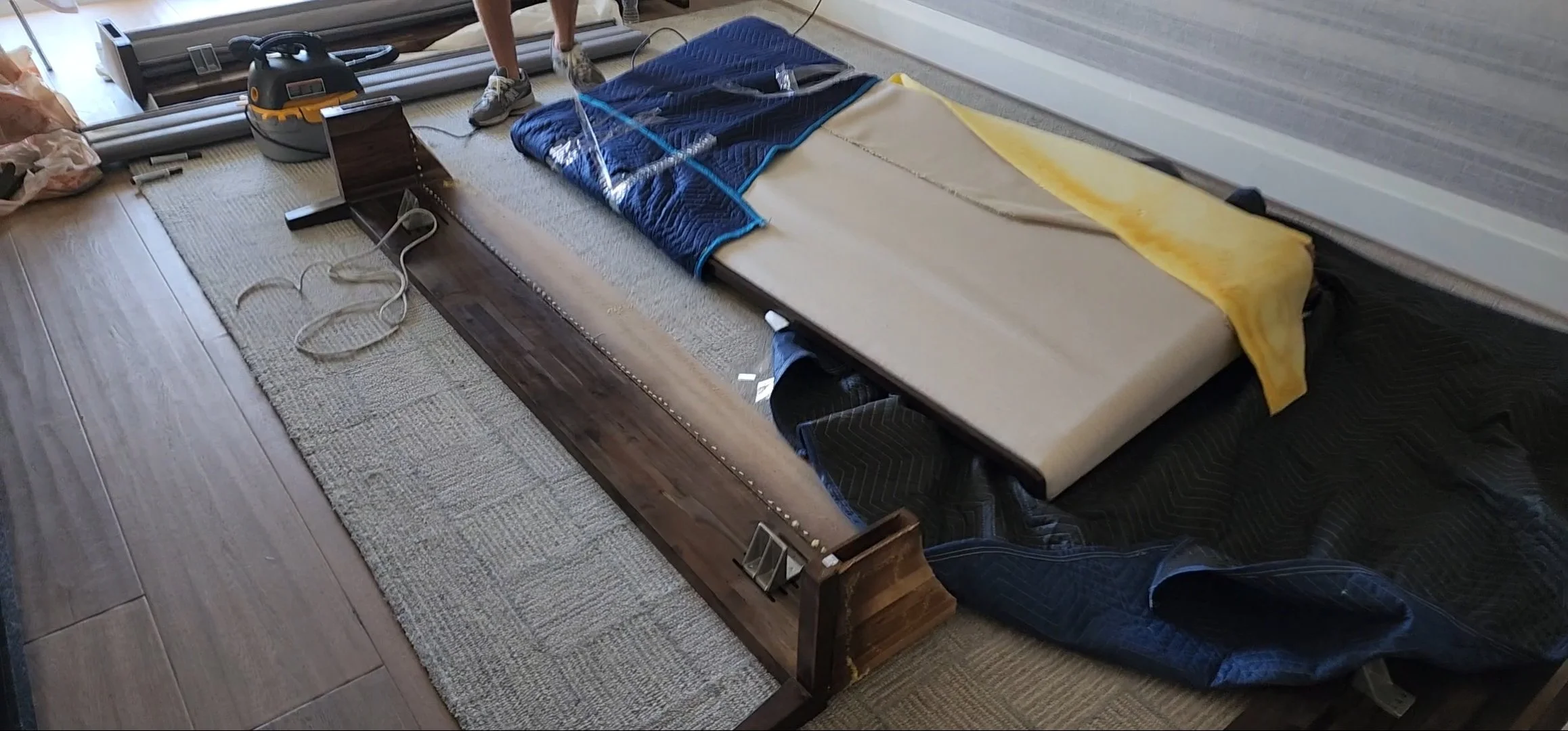 Professional oversized headboard moving and setup service