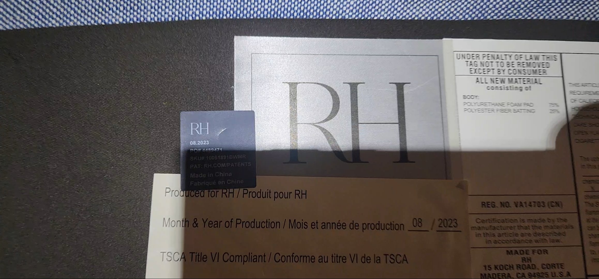 Luxury Restoration Hardware headboard moved into high-rise condo