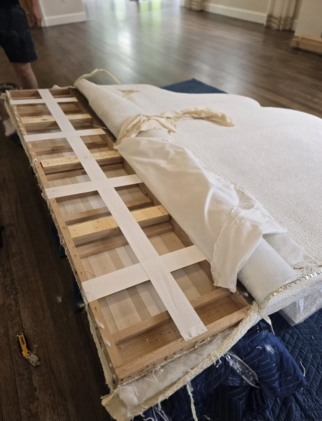 Professional oversized headboard moving and setup service