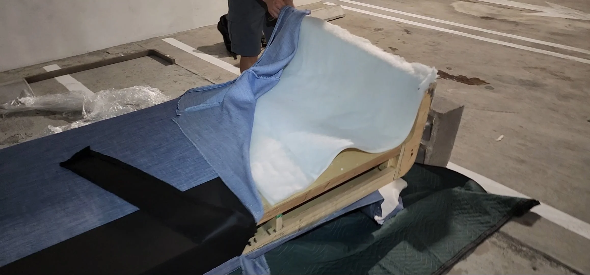 Professional disassembly service for oversized Restoration Hardware furniture