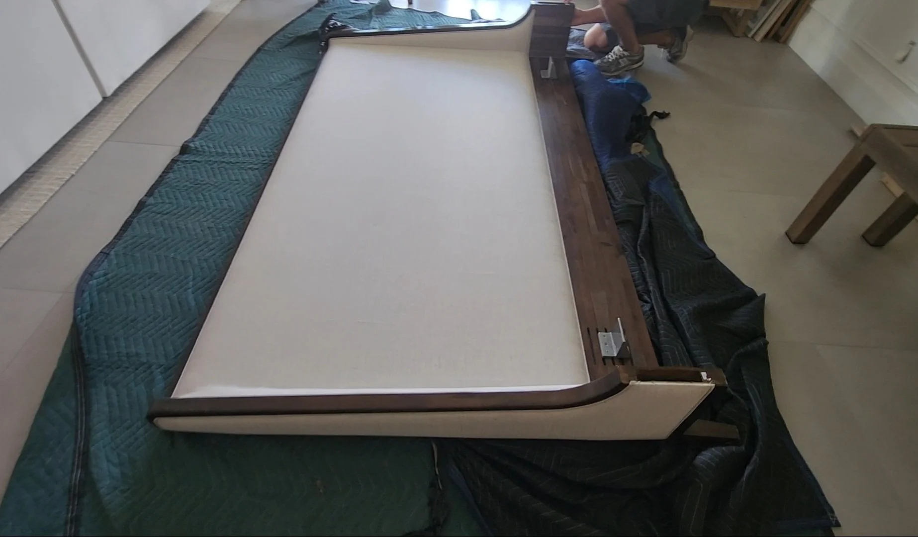 Oversized headboard moved safely into a Miami high-rise condo