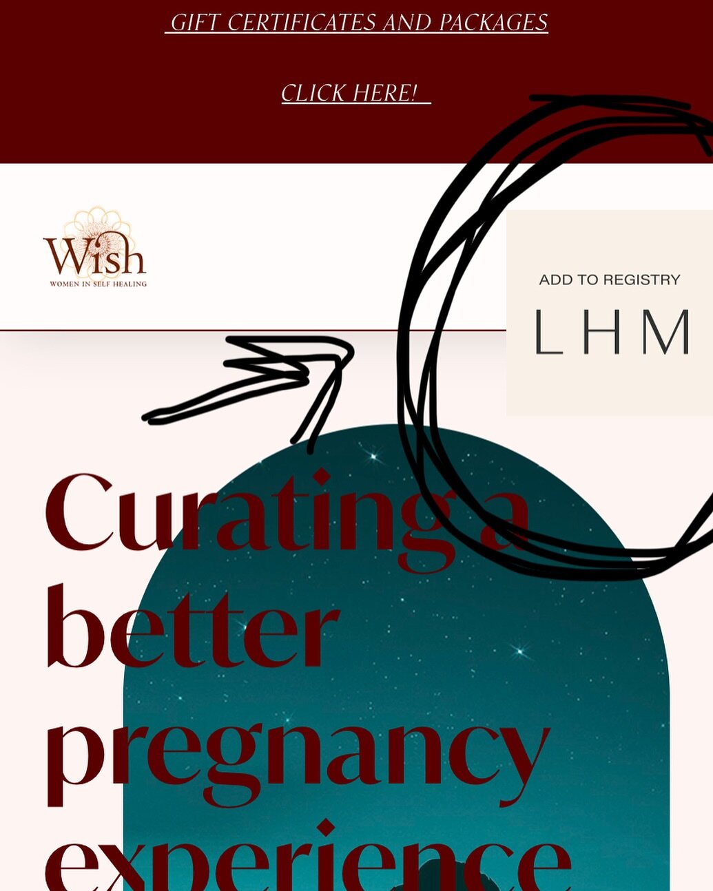 Hey, look! Now you can click to add WISH to your Little Honey Money registry @littlehoneymoney directly from our website! You can add prenatal massage, postpartum massage, and infant massage instruction to your mom and baby registry!