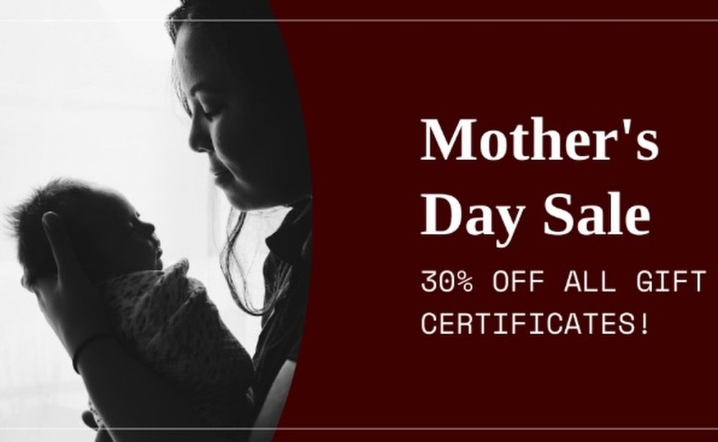 Use code MAMA30 for 30% off all gift certificates!