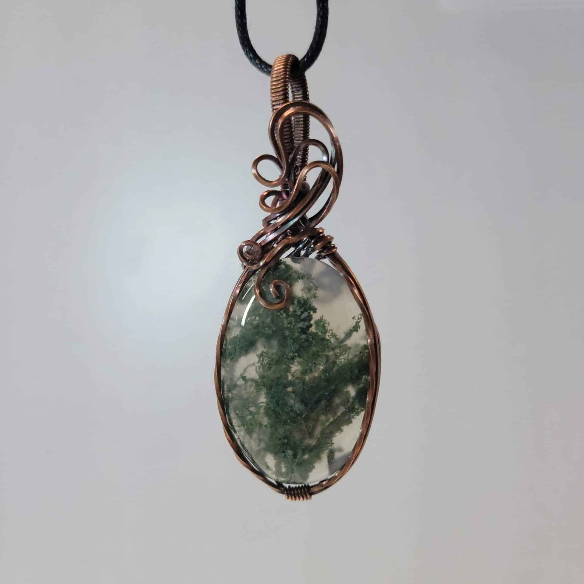 Moss Agate in Copper