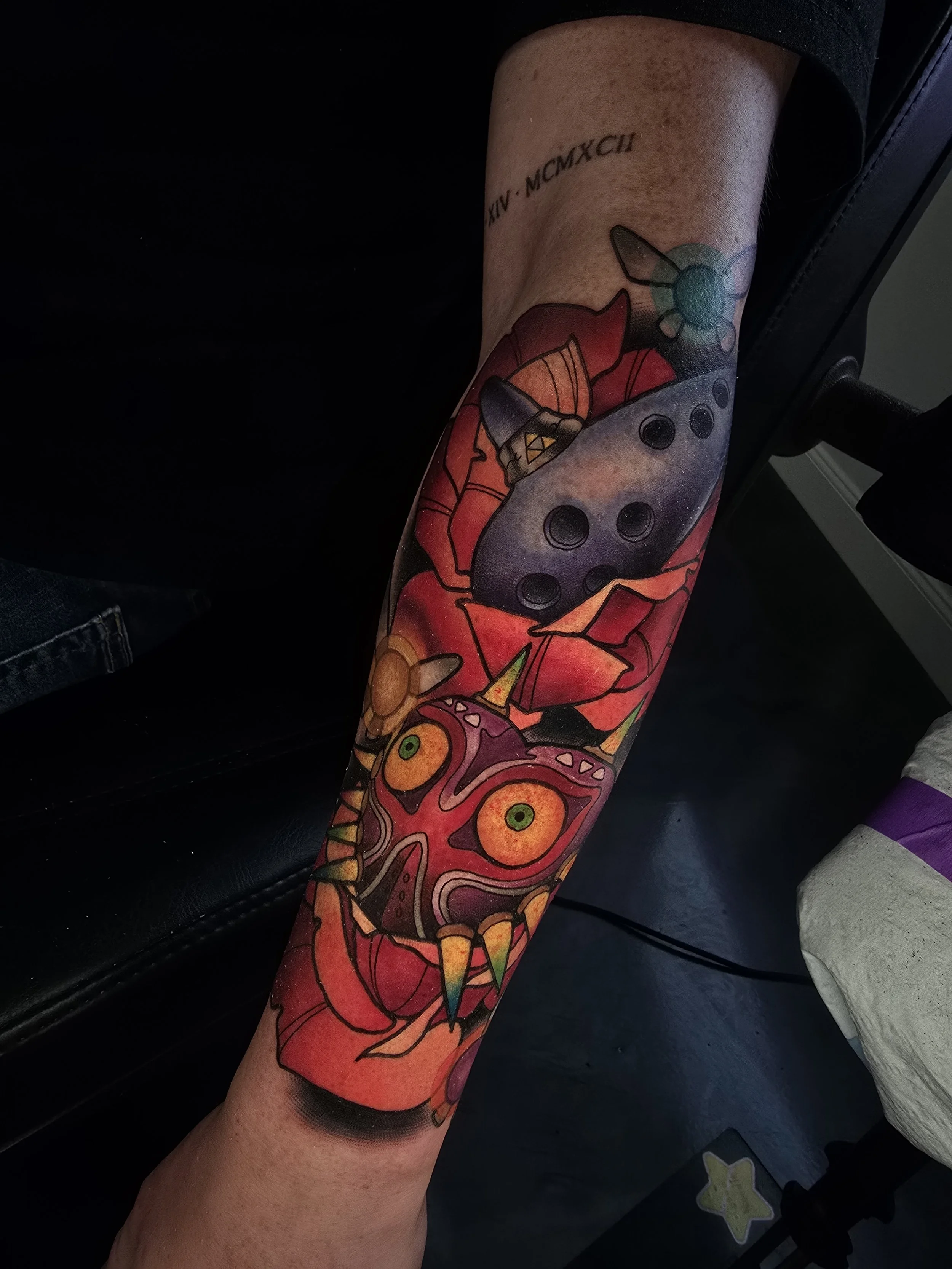 Legend of Zelda Ocarina Tattoo Sleeve