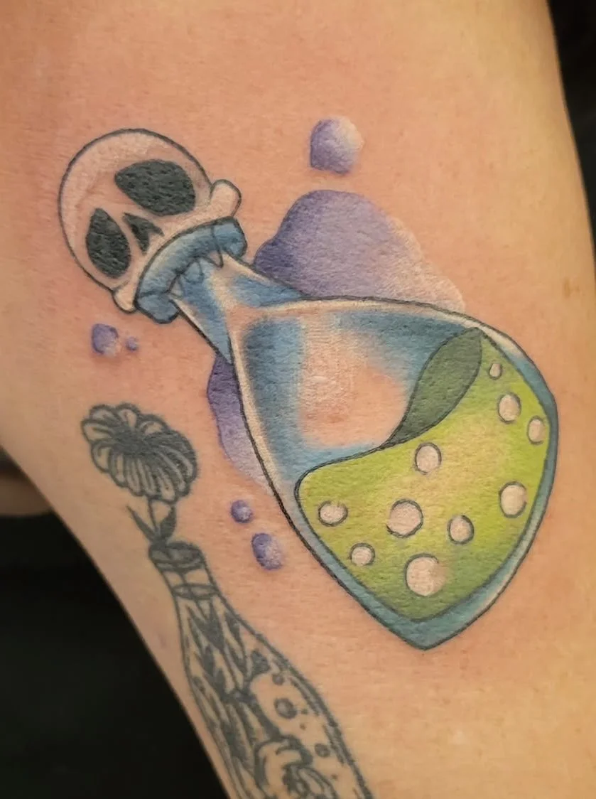 poison bottle tatto