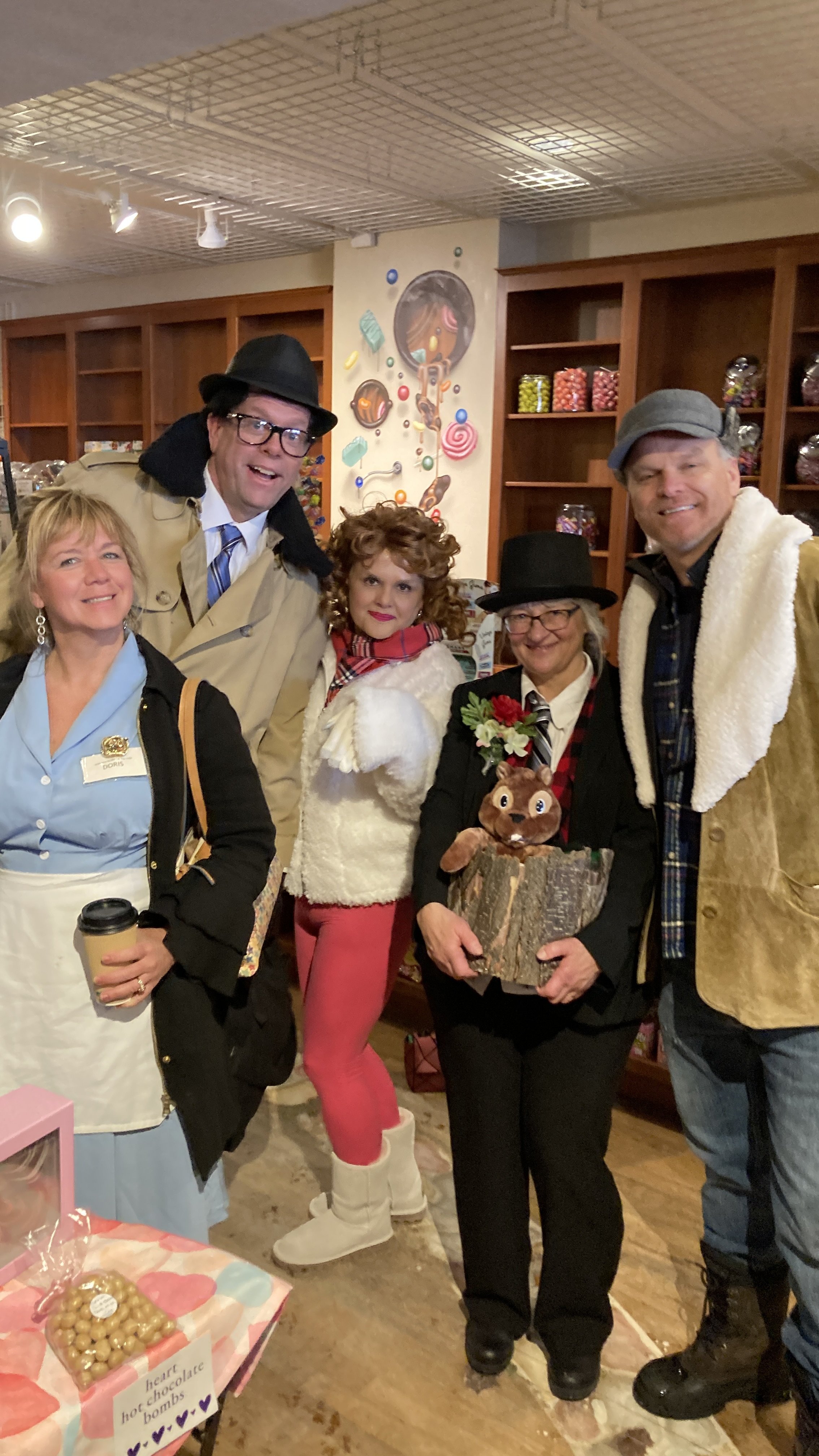  We bumped into this crew of incredible  Groundhog Day  cosplayers, which apparently is a thing! 