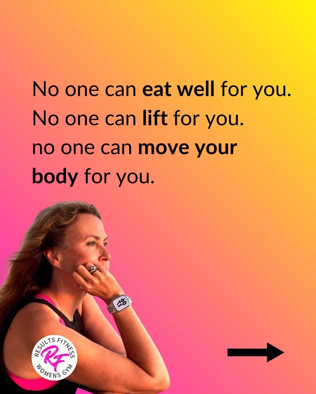 At the end of the day, it really comes down to this: no one can show up for you but you.
Your meals, your movement, your routines - they&rsquo;re all built by the choices you make day after day. And that&rsquo;s not a burden, it&rsquo;s power.
Becaus
